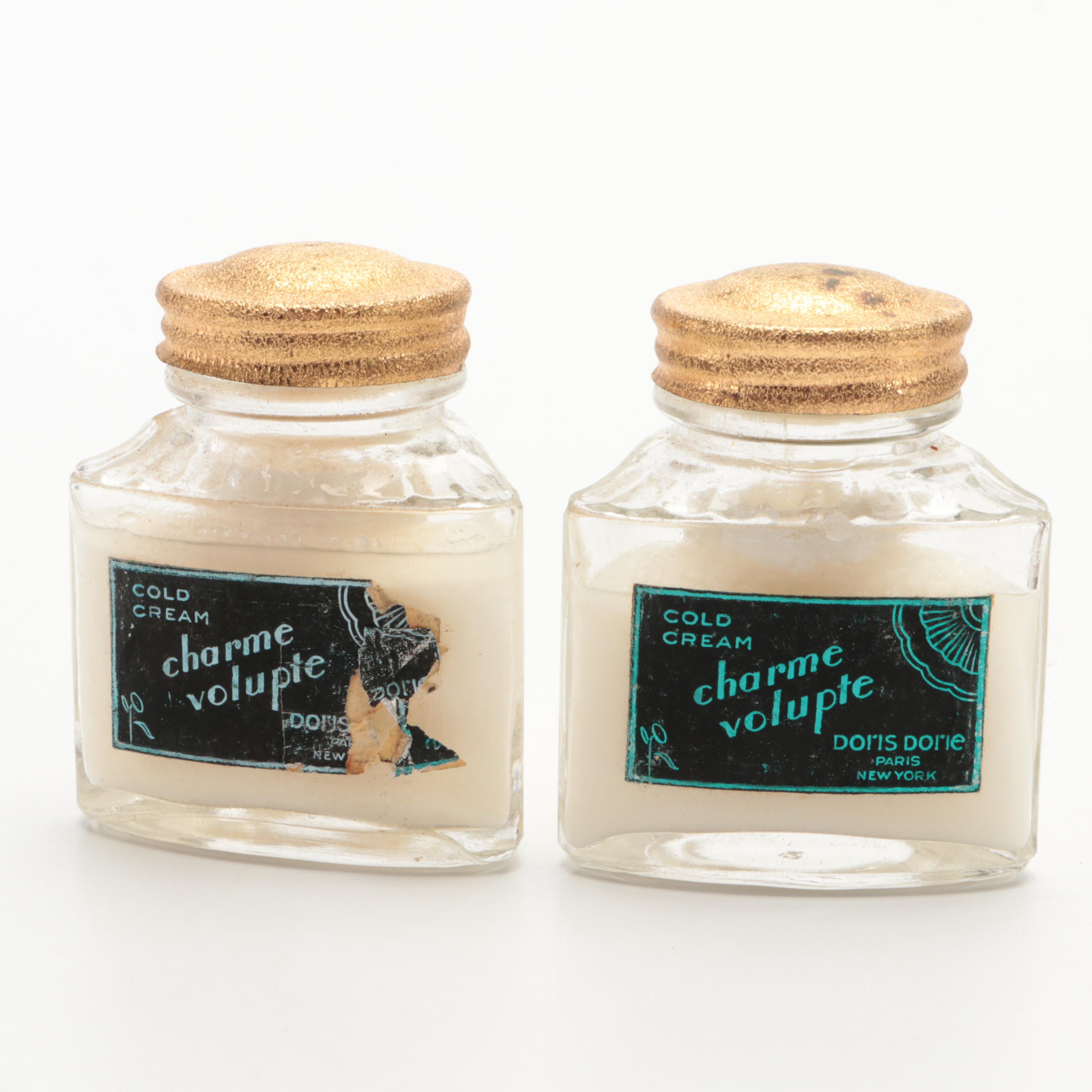 Doris Dorie Paris "Charme Volupte" Pink Art Deco Vanity and Perfume Bottles Set