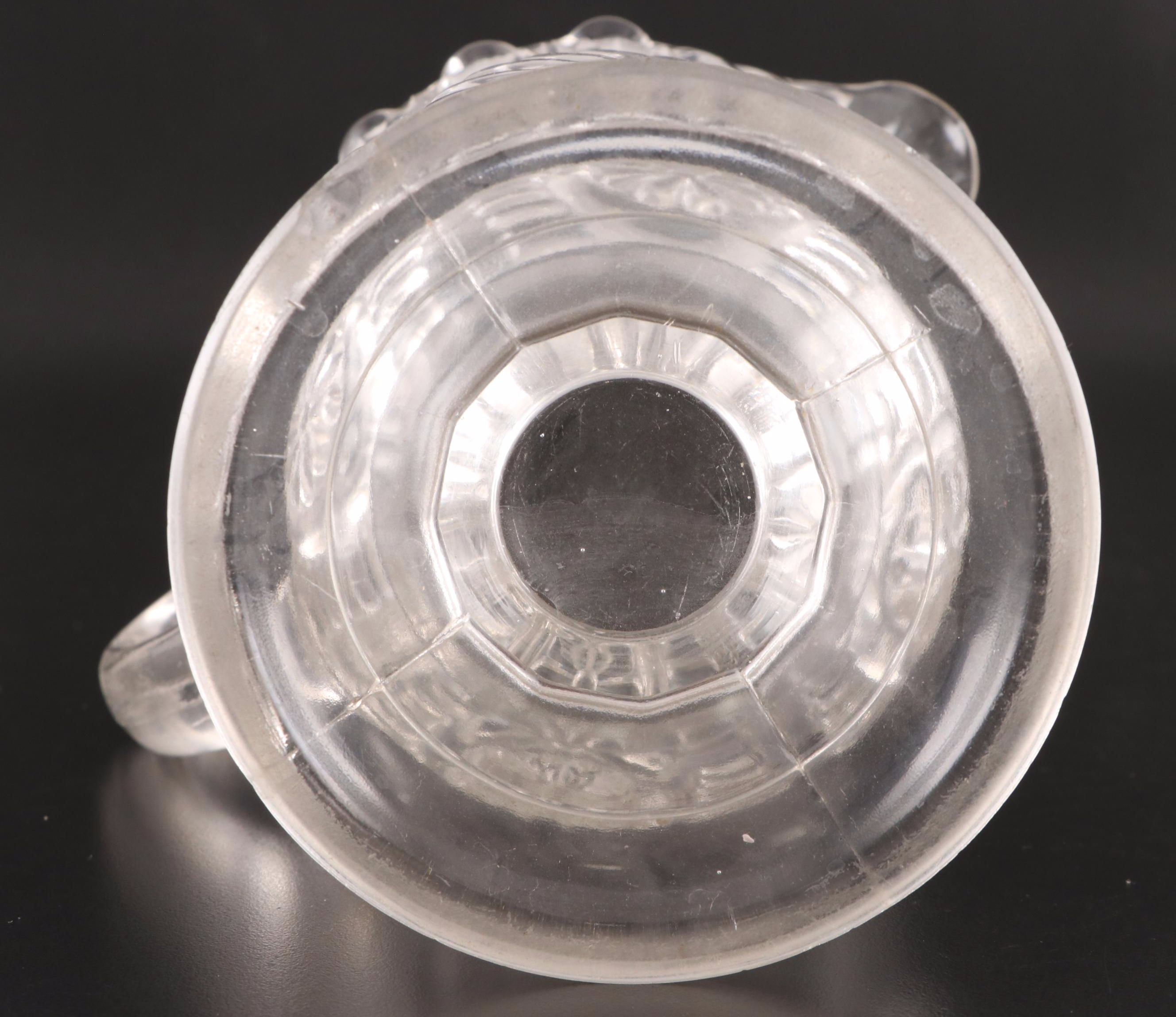 EAPG Bakewell, Pears & Co. Frosted Ribbon with Other Shell and Jewel Pitcher