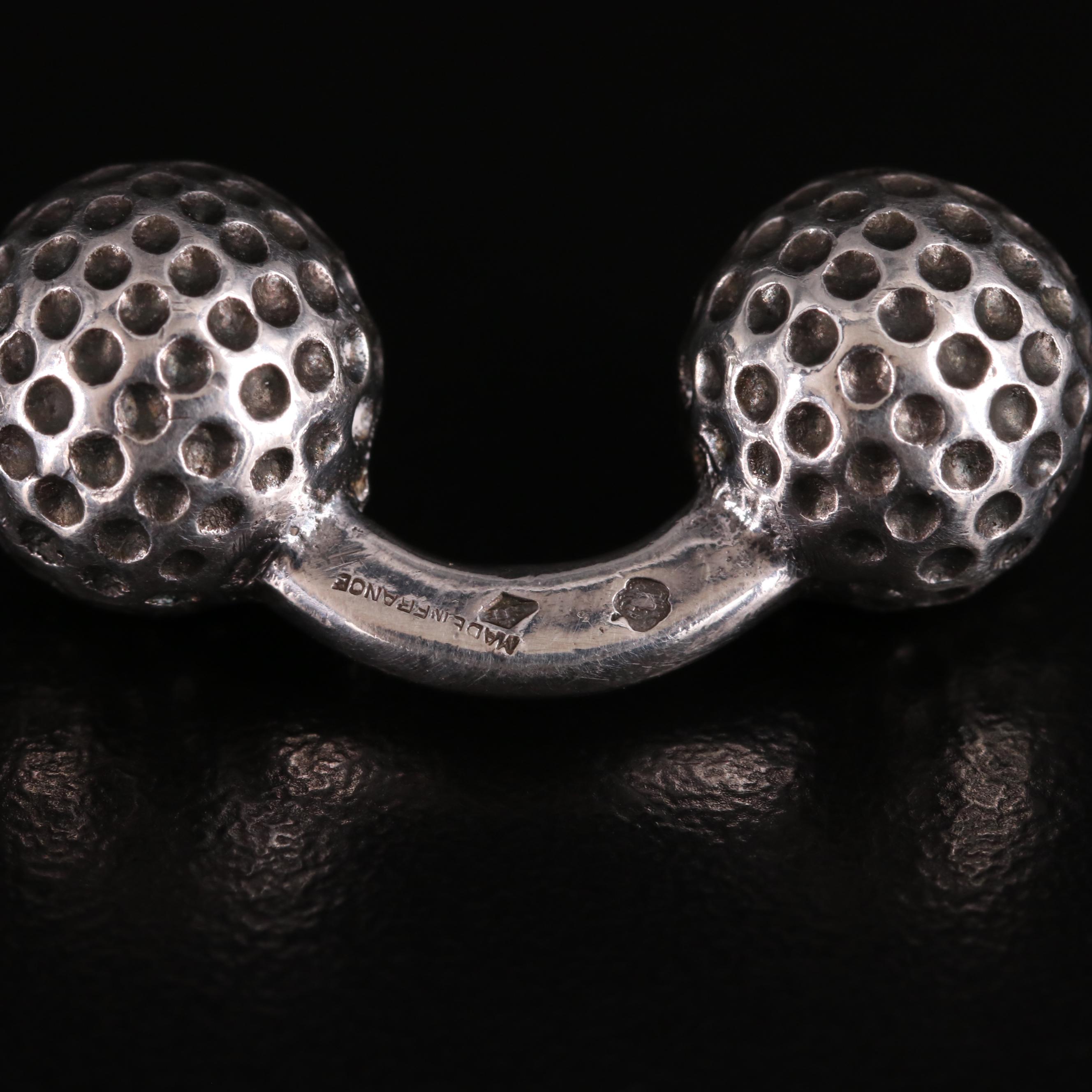 Hermès Sterling Golf Ball Cufflinks