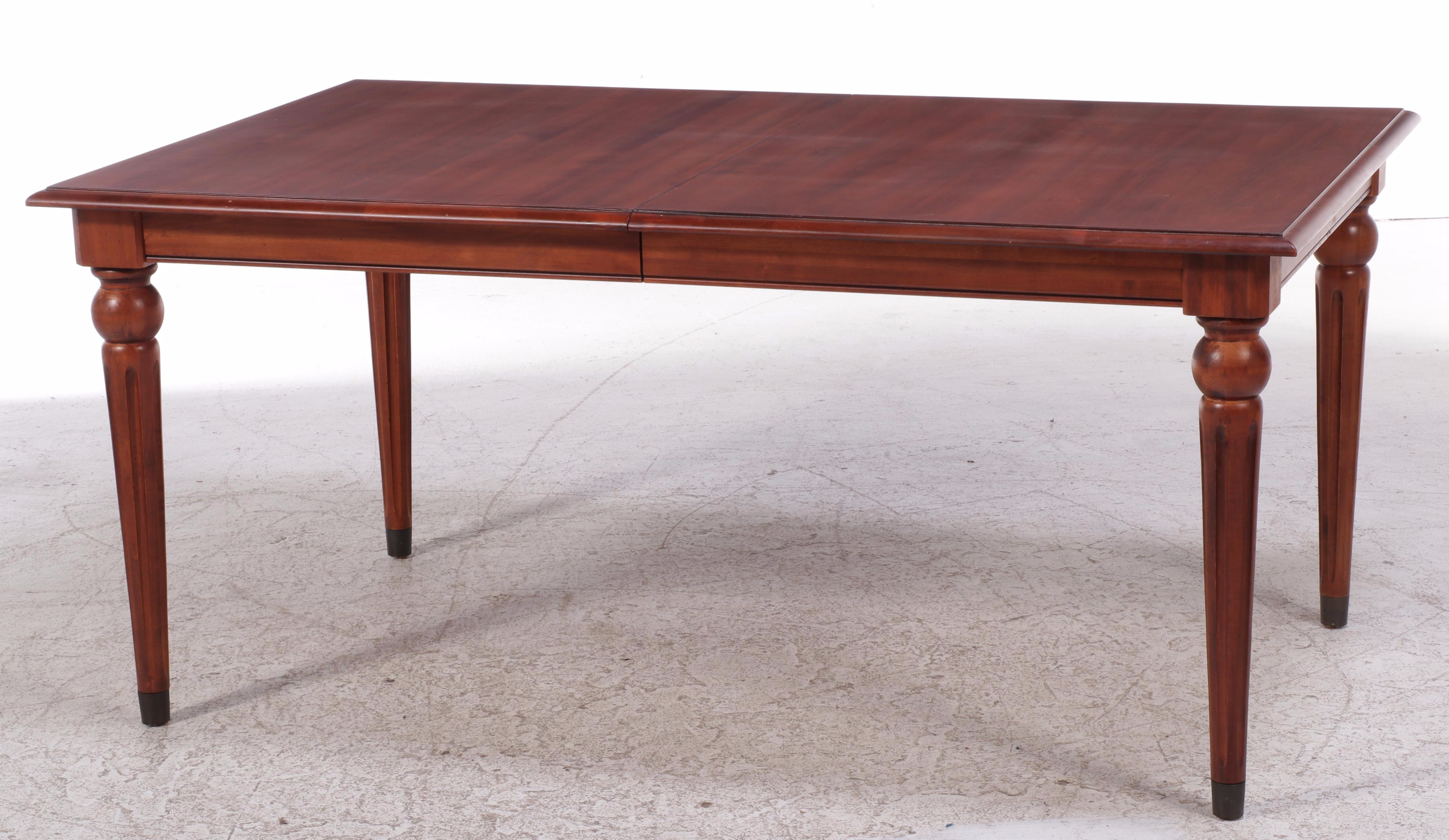 Ethan Allen Country Crossings Maple Dining Table and Four Windsor Chairs