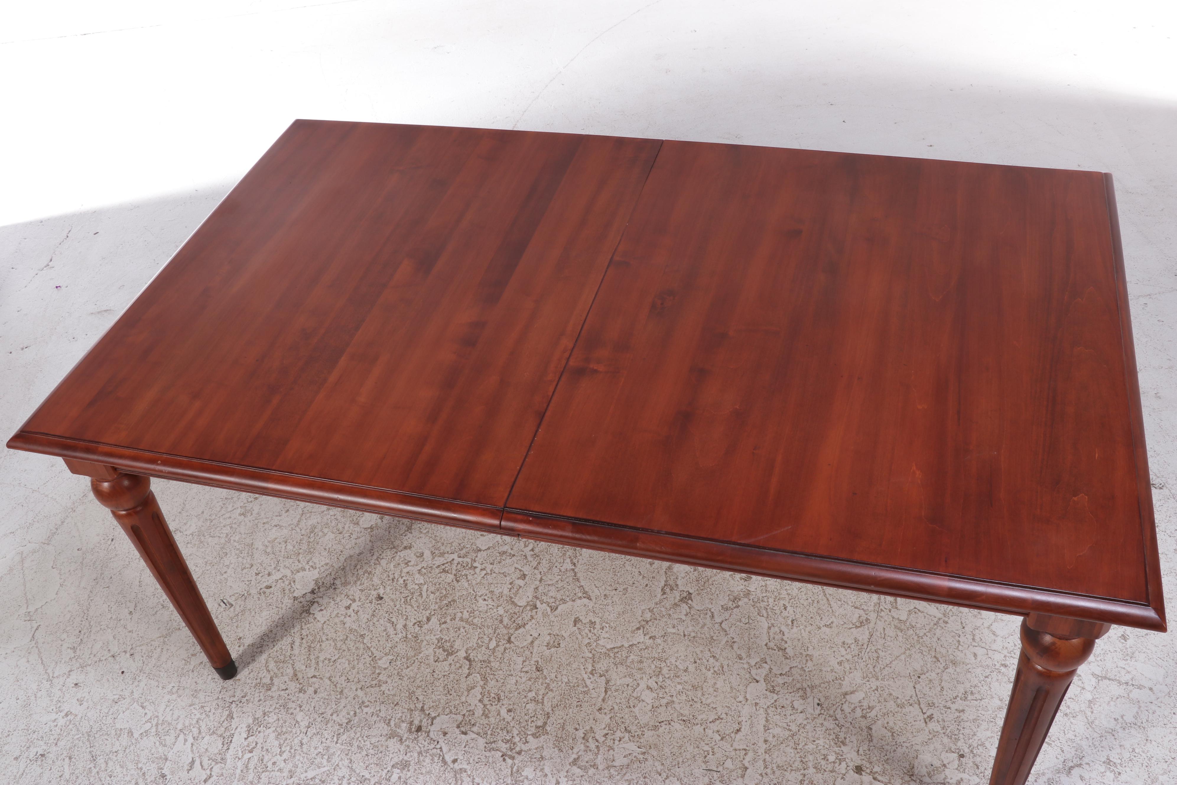 Ethan Allen Country Crossings Maple Dining Table and Four Windsor Chairs