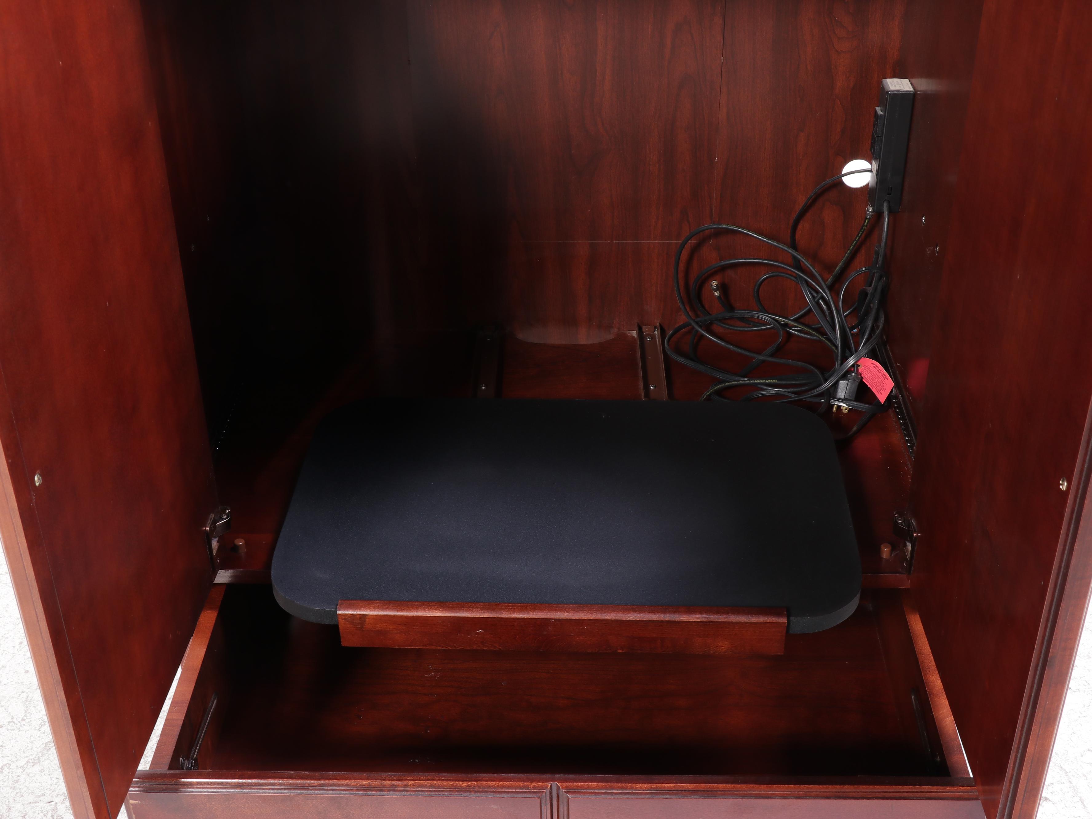 Hooker Furniture Queen Anne Style Cherrywood-Stained TV Cabinet