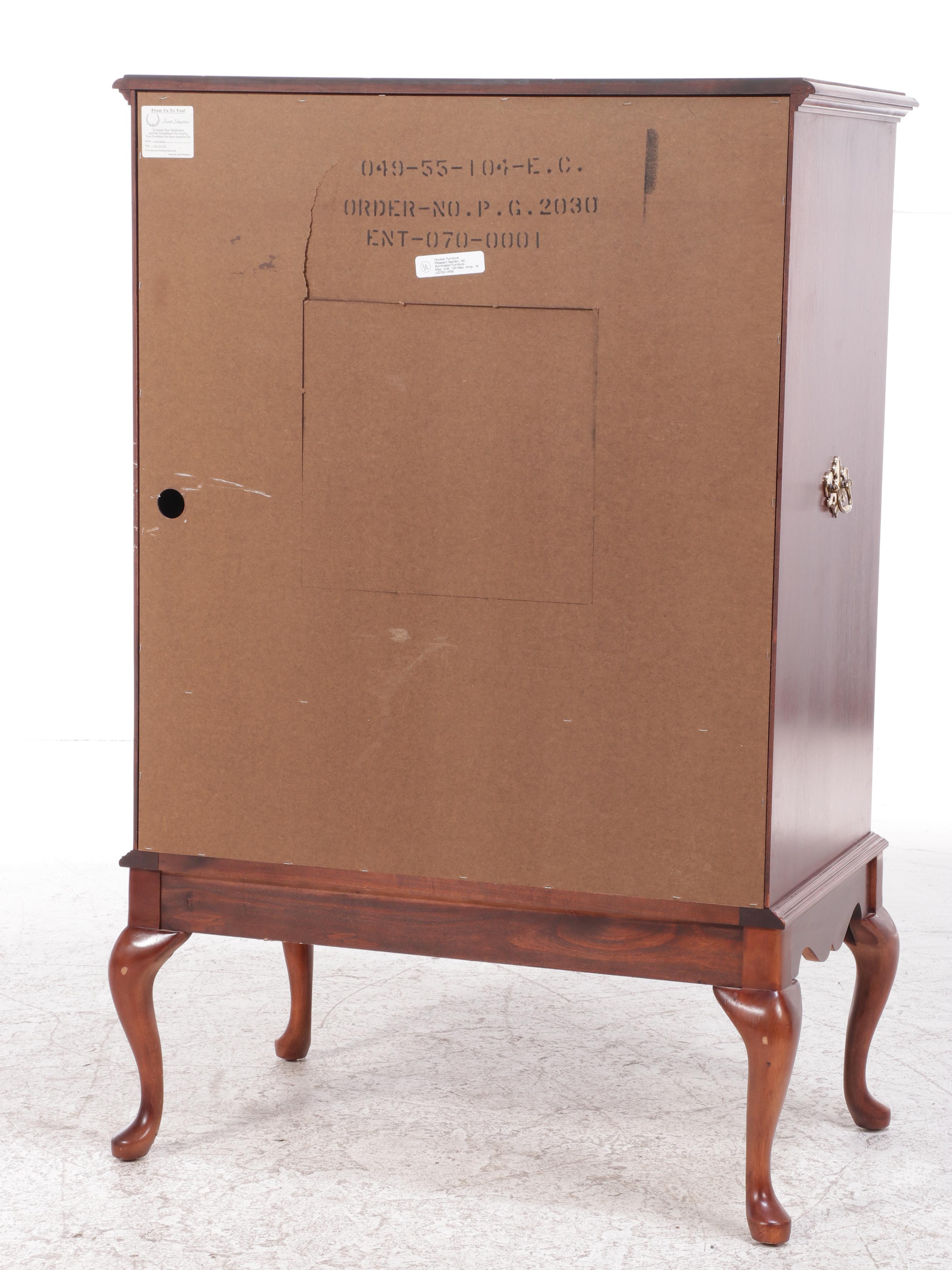 Hooker Furniture Queen Anne Style Cherrywood-Stained TV Cabinet