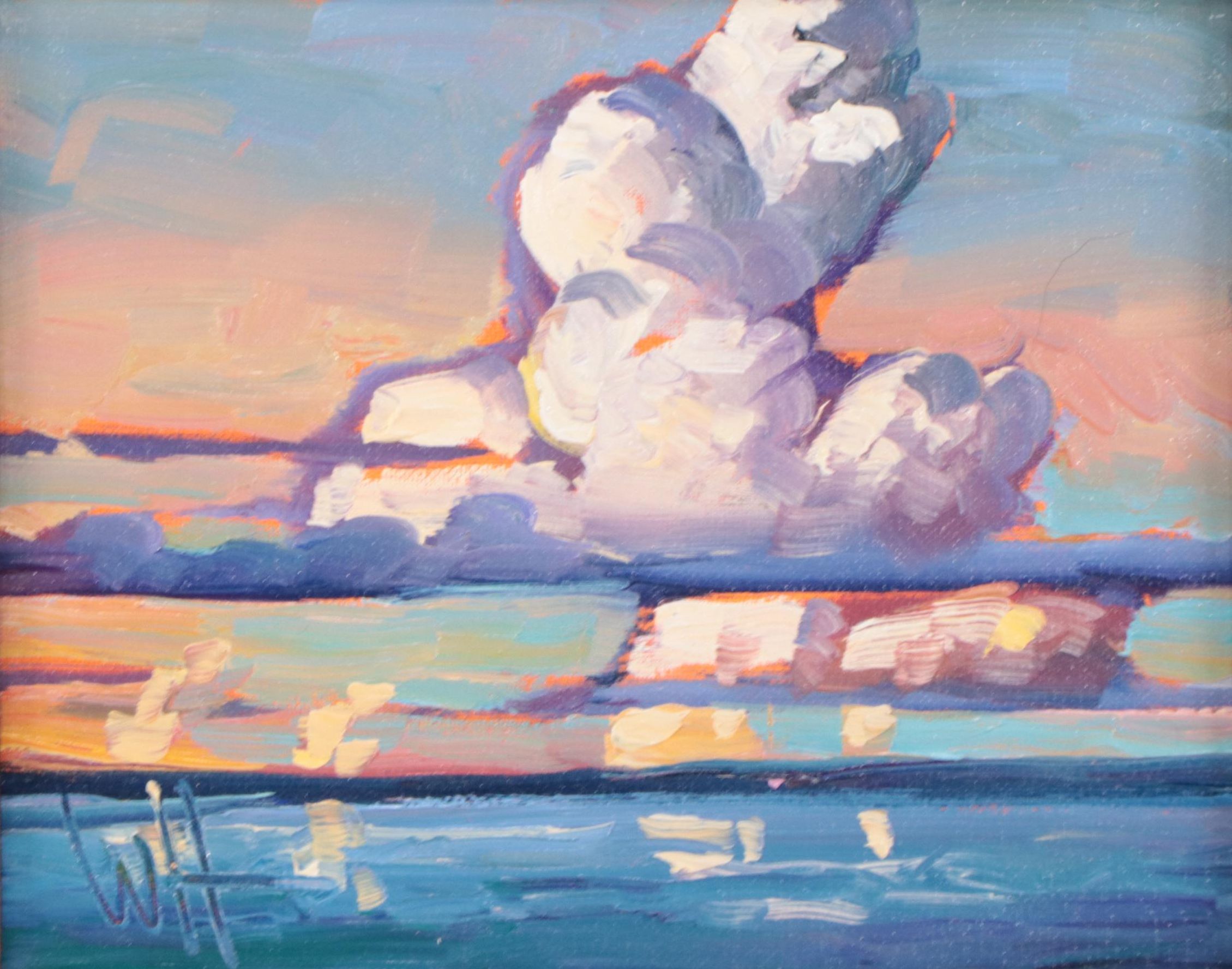 William Hawkins Oil Painting of Clouds Over the Sea, 2023