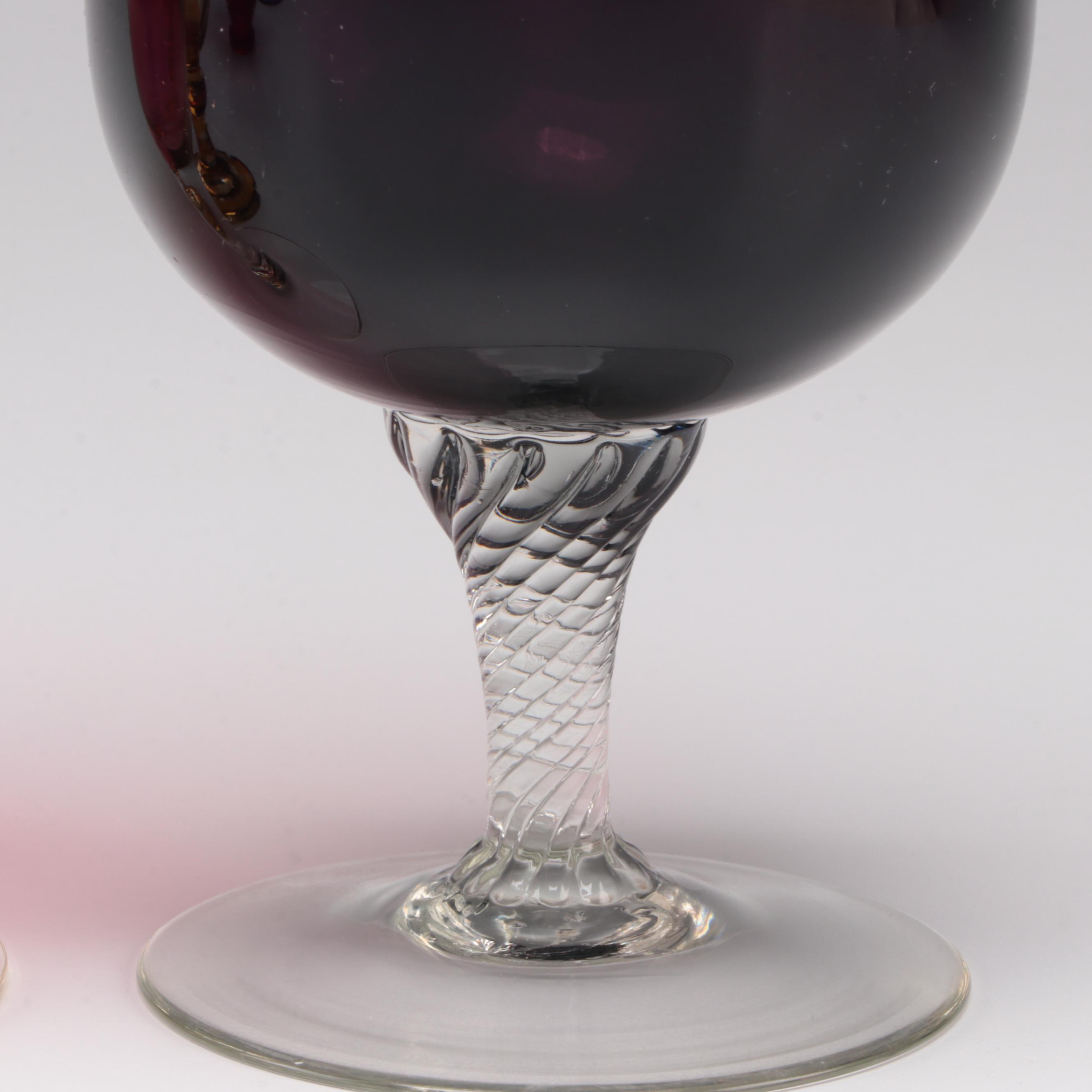 Fenton Hobnail Glass Candy Dish with Art Glass Vase and Other Table Accessories