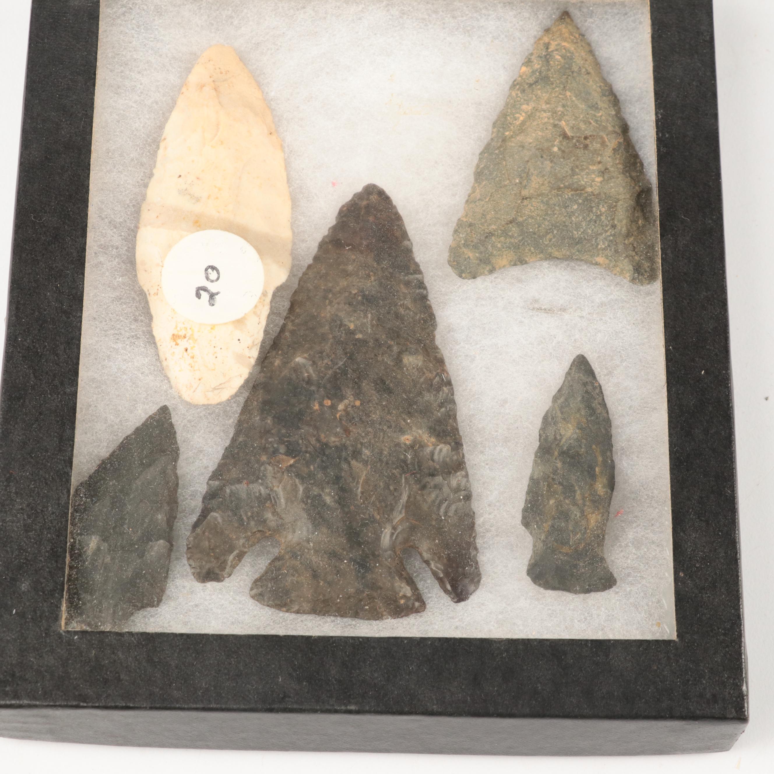 Obsidian, Flint and Quartzite Arrowheads and Points