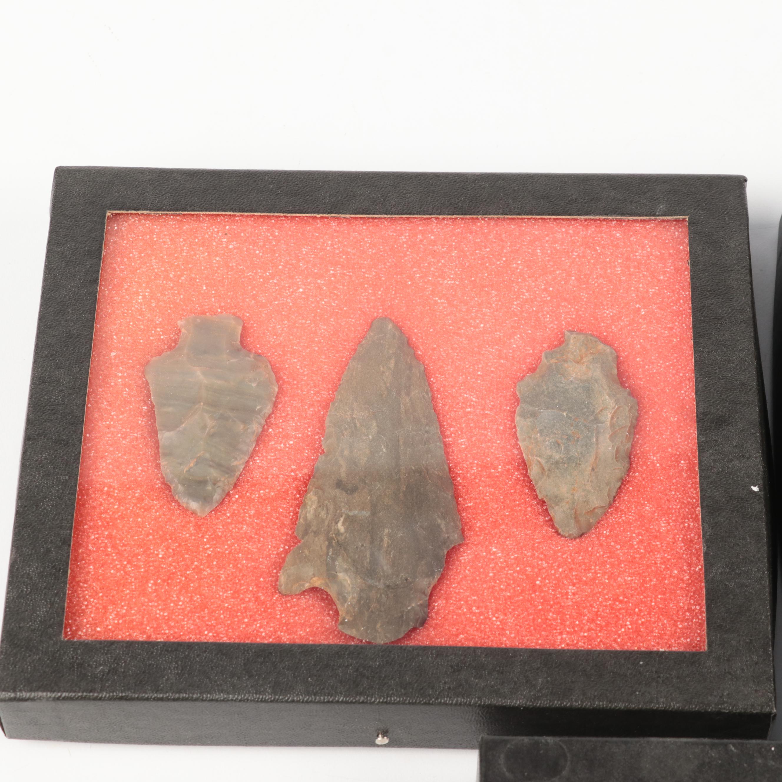Obsidian, Flint and Quartzite Arrowheads and Points EBTH