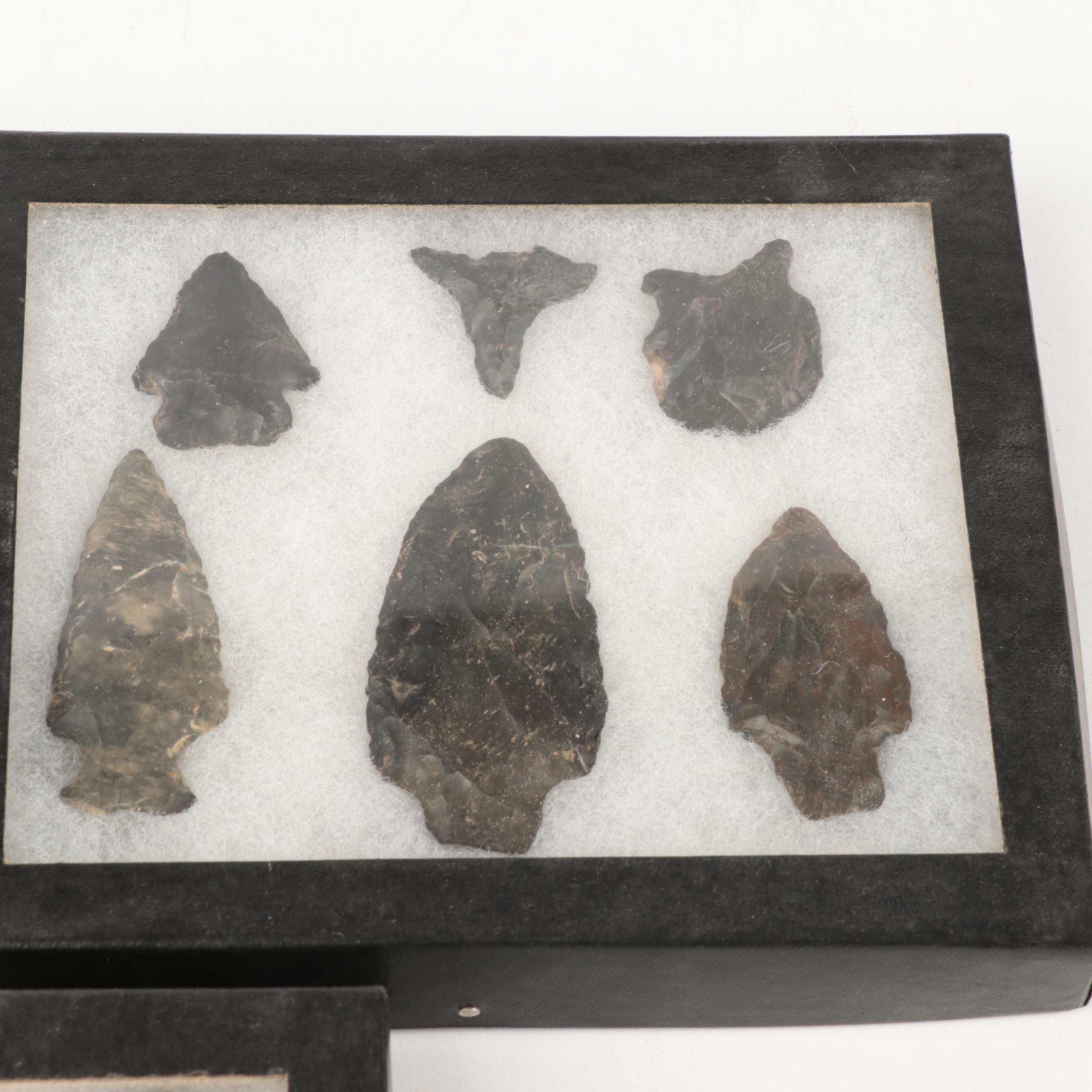 Obsidian, Flint and Quartzite Arrowheads and Points