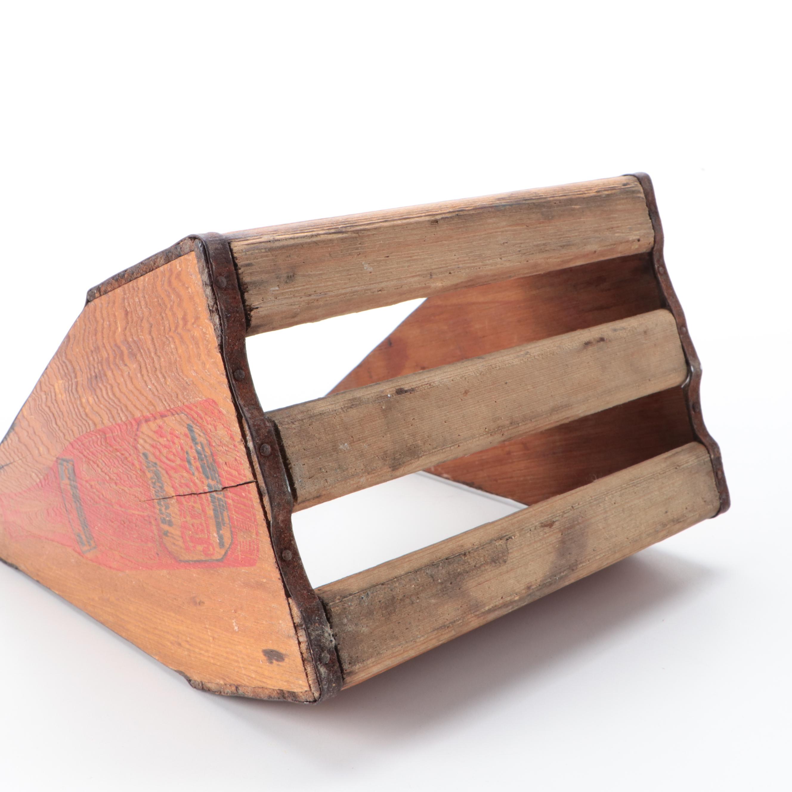Wooden Pepsi Cola Bottle Carry Rack