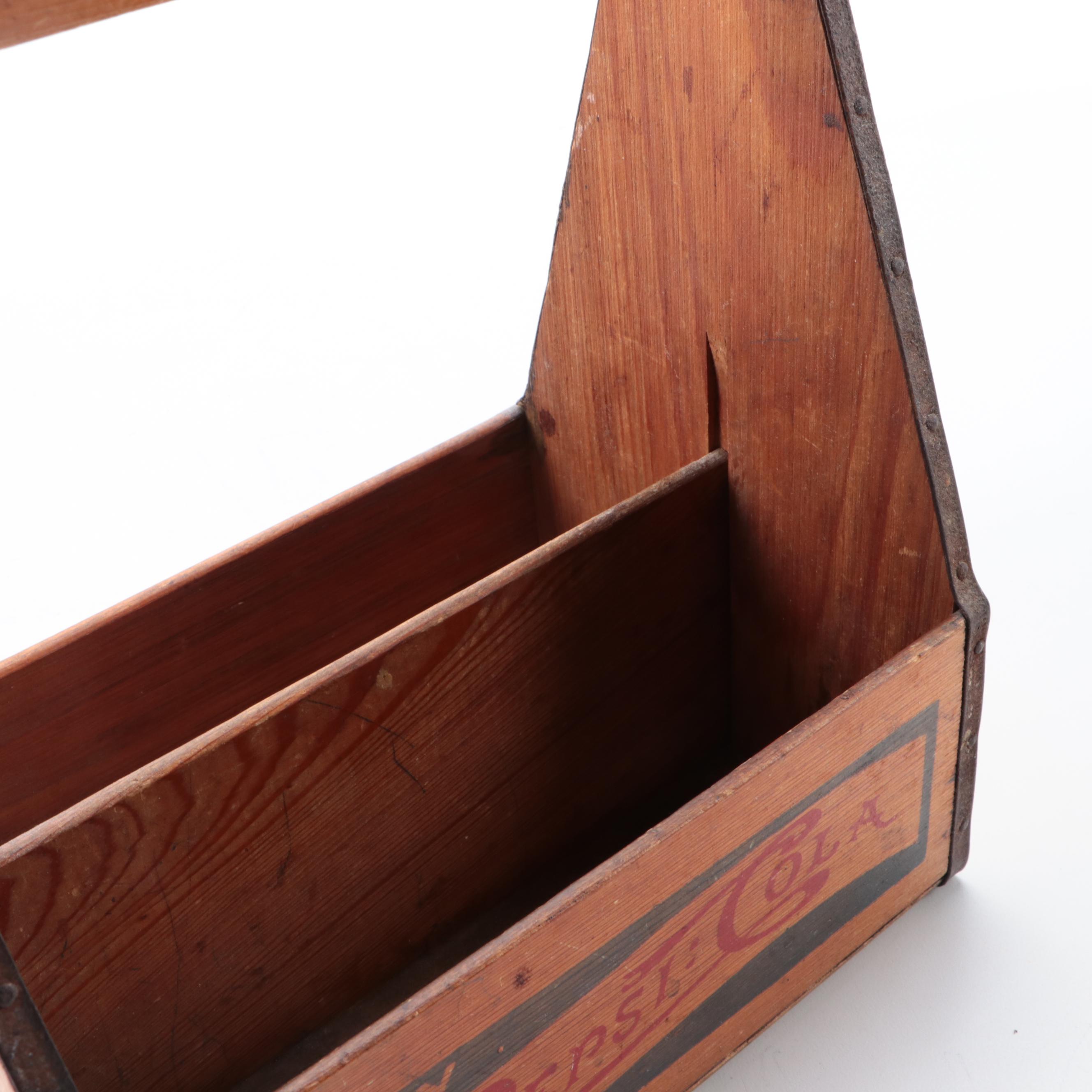 Wooden Pepsi Cola Bottle Carry Rack