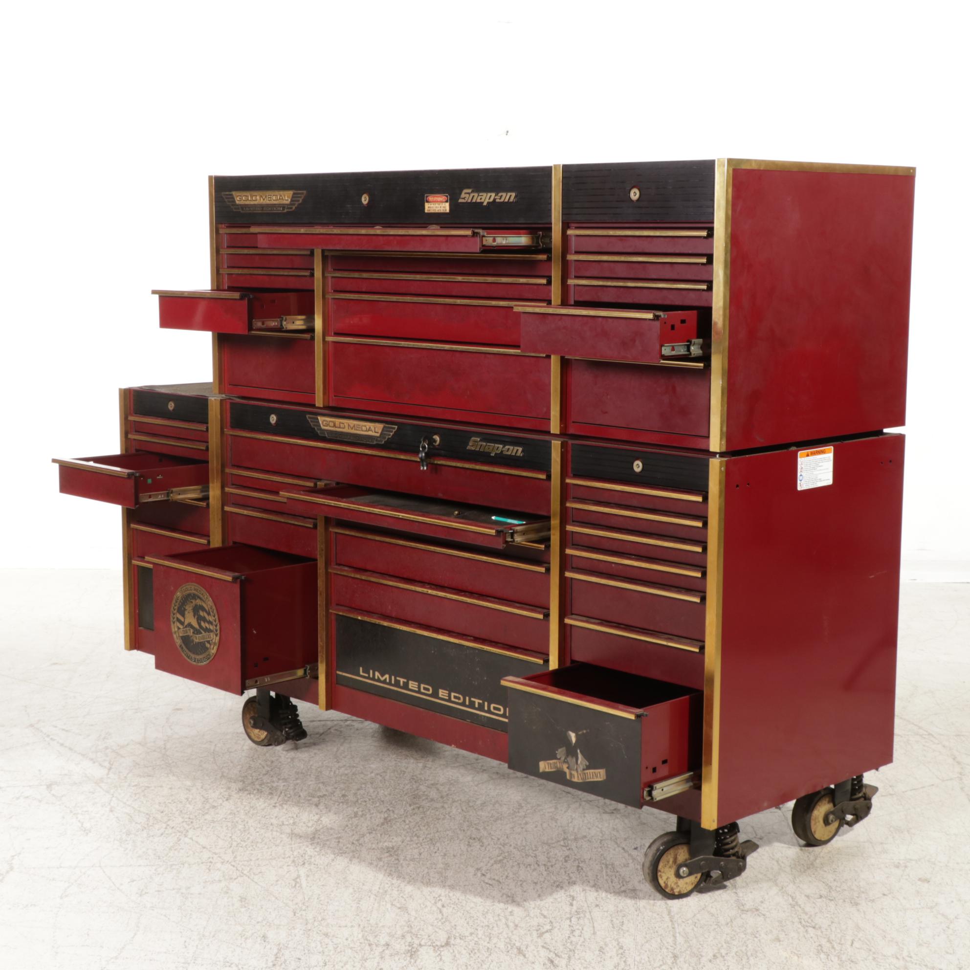 Snap-On Gold Medal Limited Edition Tool Cabinet on Casters
