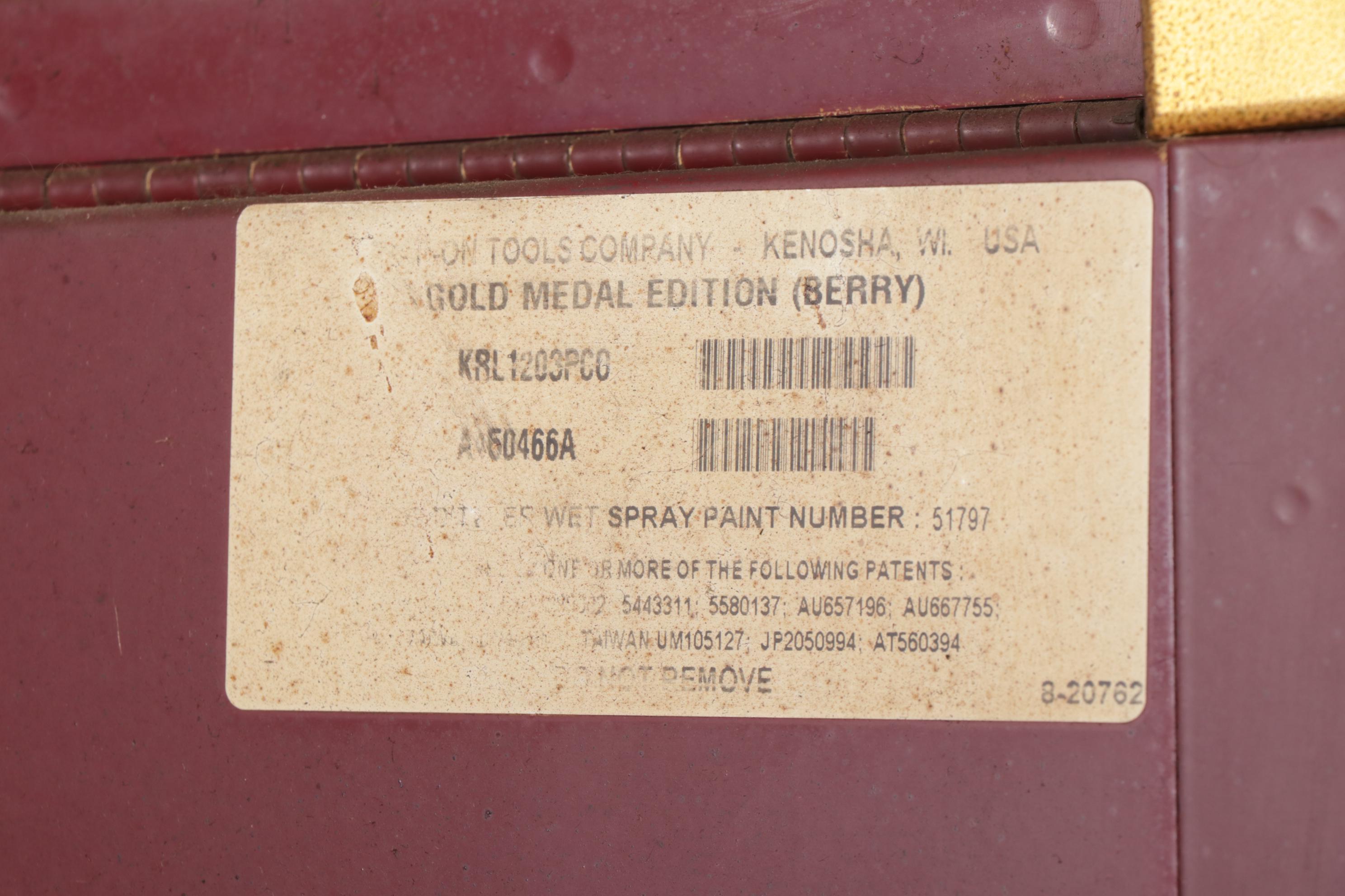 Snap-On Gold Medal Limited Edition Tool Cabinet on Casters