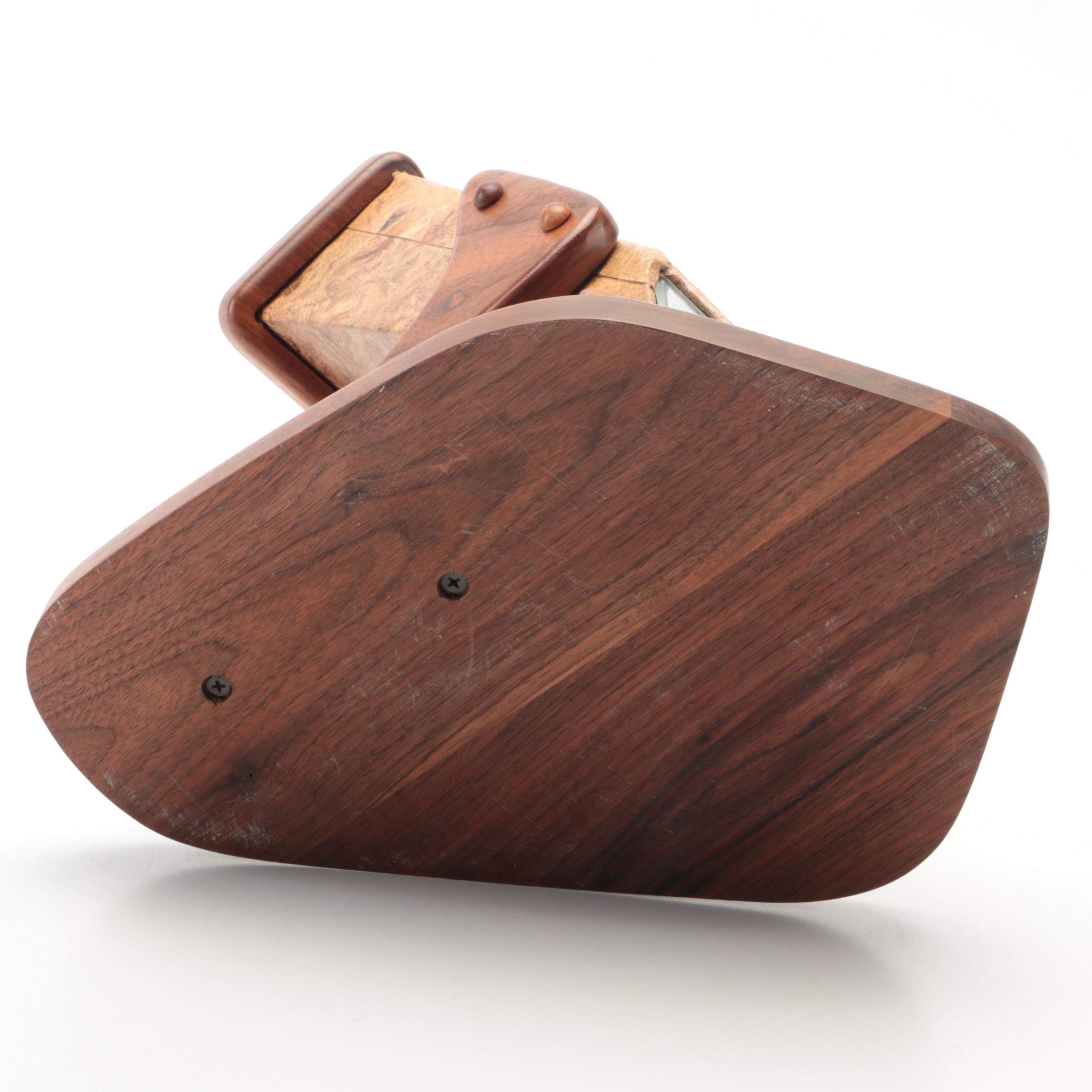 Handmade Burl Wood Kaleidoscope on Stand