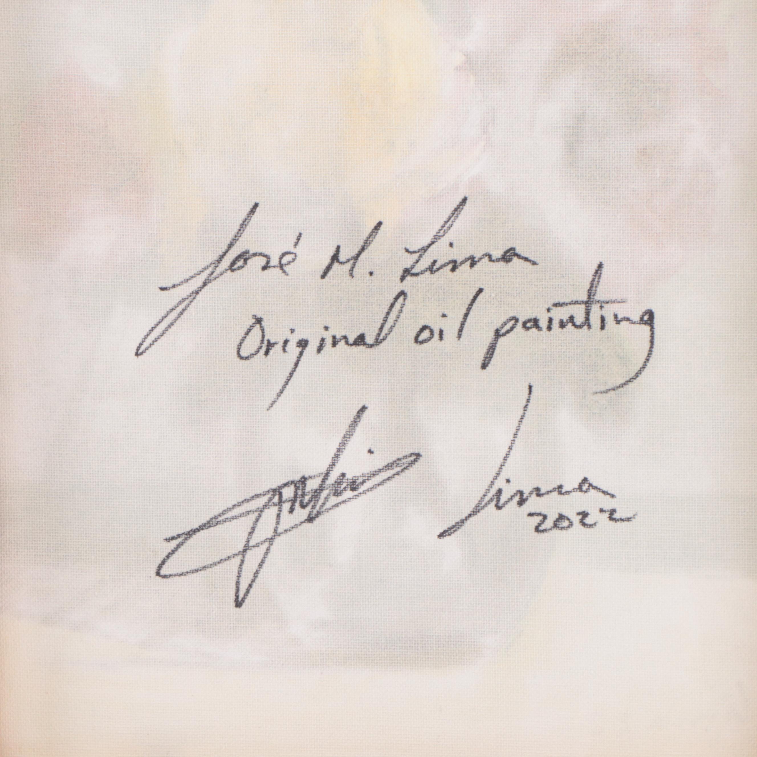 José M. Lima Oil Painting of Floral Still Life, 2022