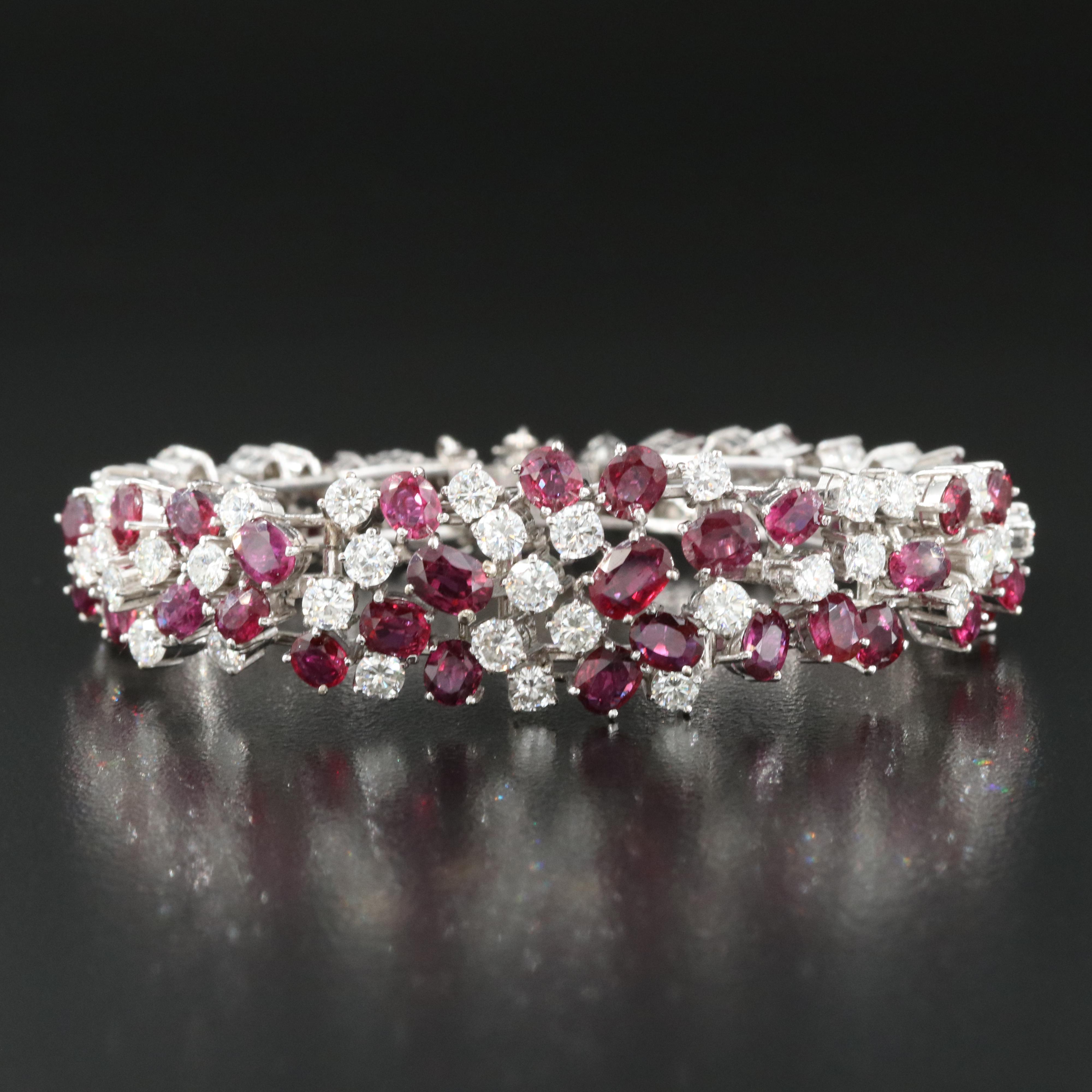14K 17.25 CTW Ruby and 8.13 CTW Diamond Bracelet