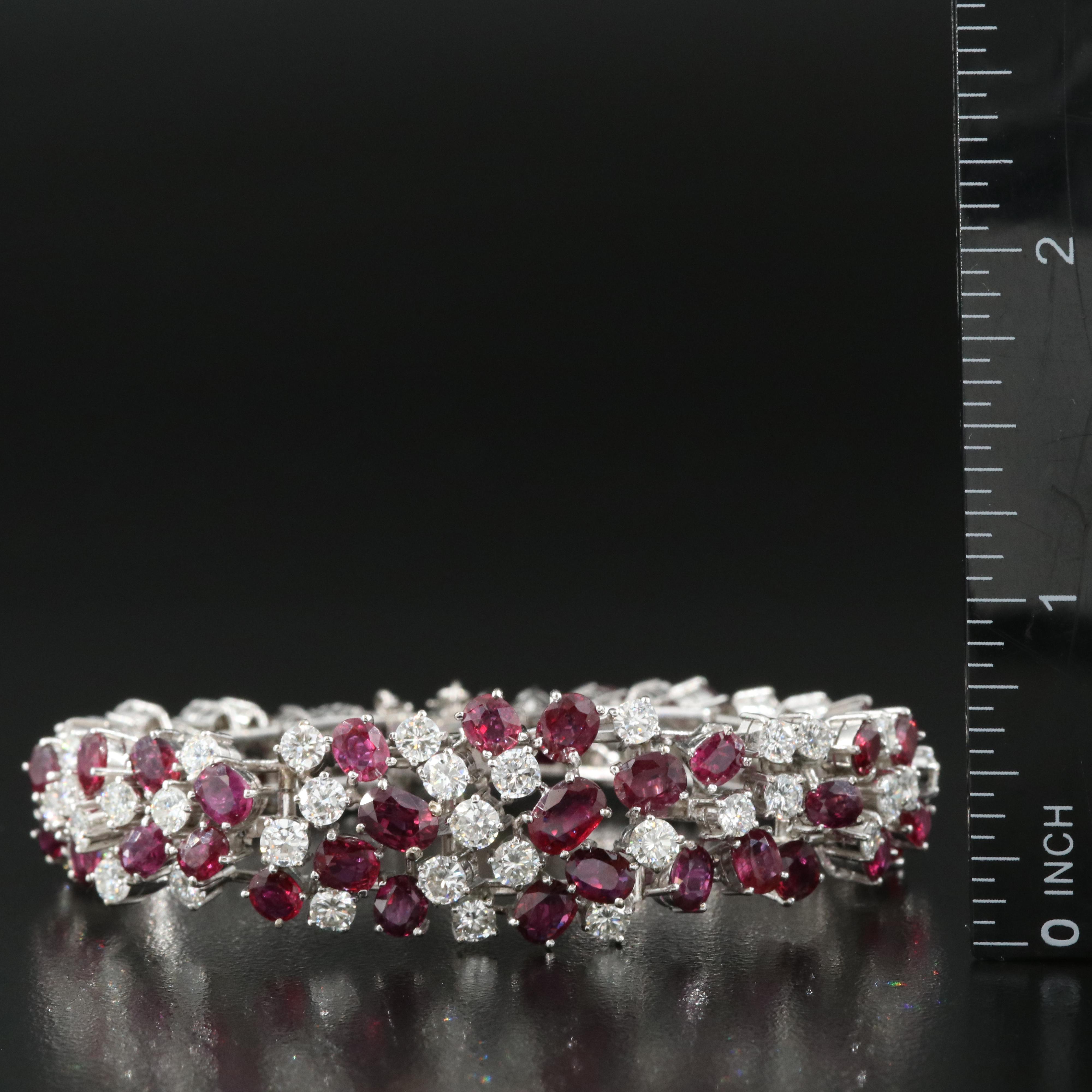 14K 17.25 CTW Ruby and 8.13 CTW Diamond Bracelet