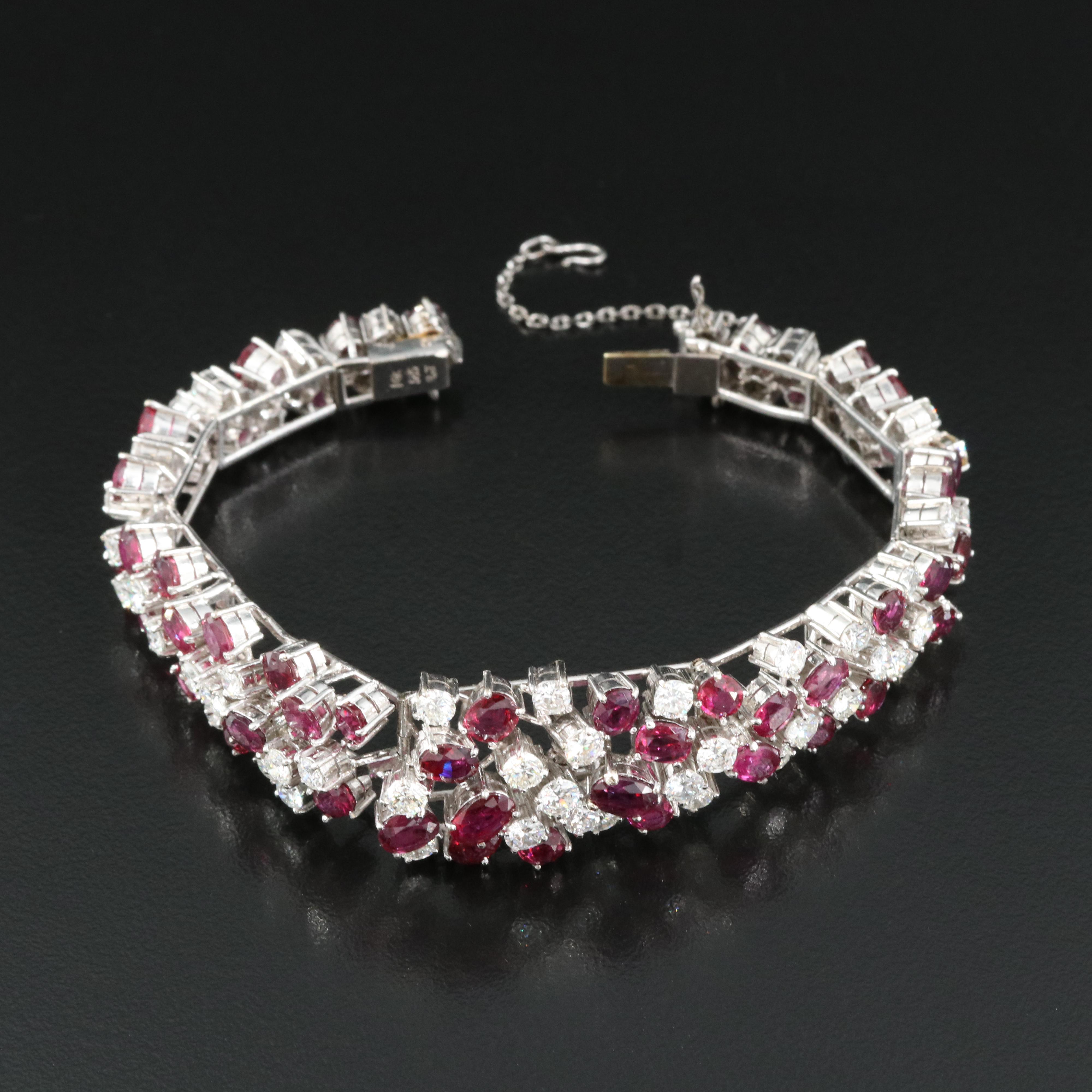 14K 17.25 CTW Ruby and 8.13 CTW Diamond Bracelet