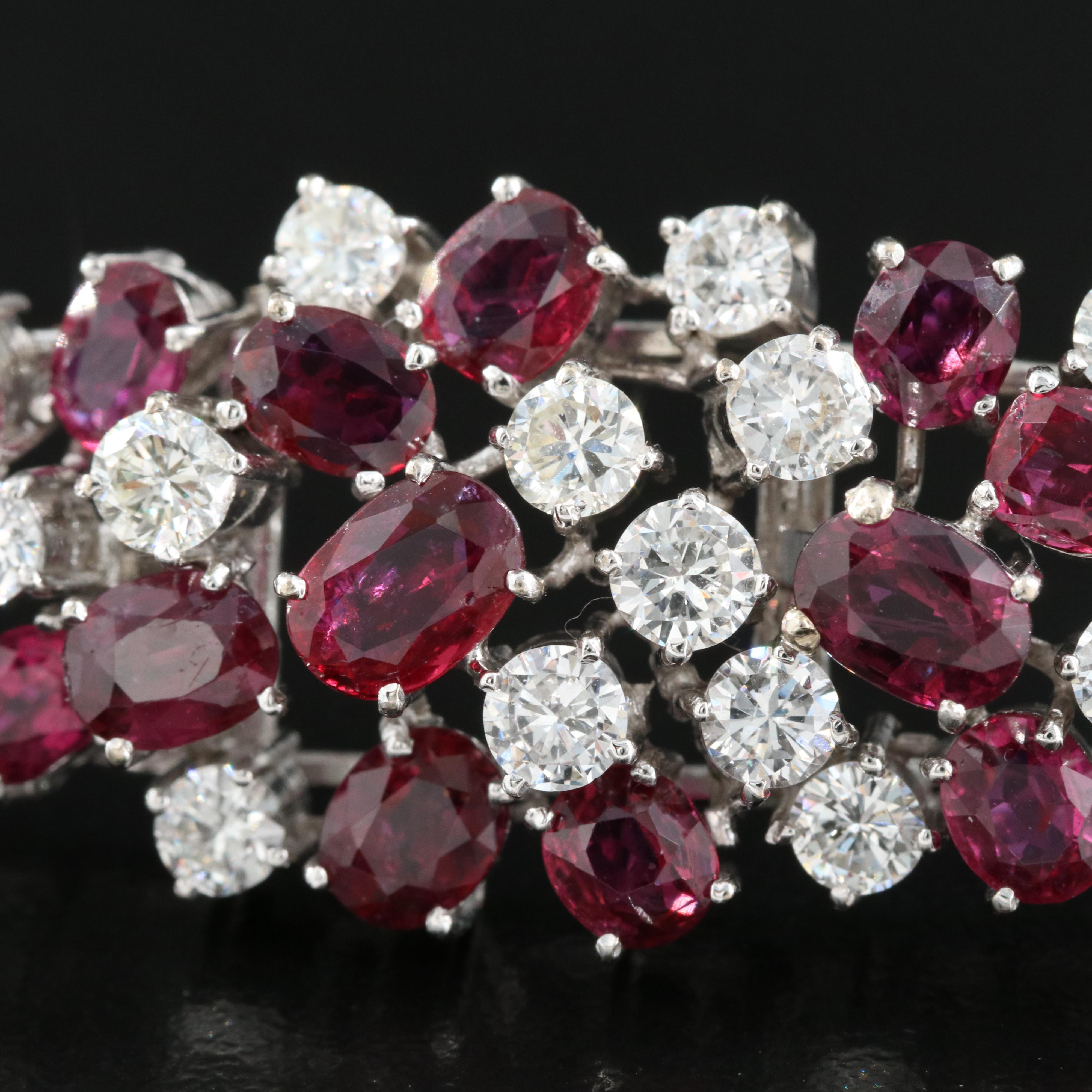 14K 17.25 CTW Ruby and 8.13 CTW Diamond Bracelet