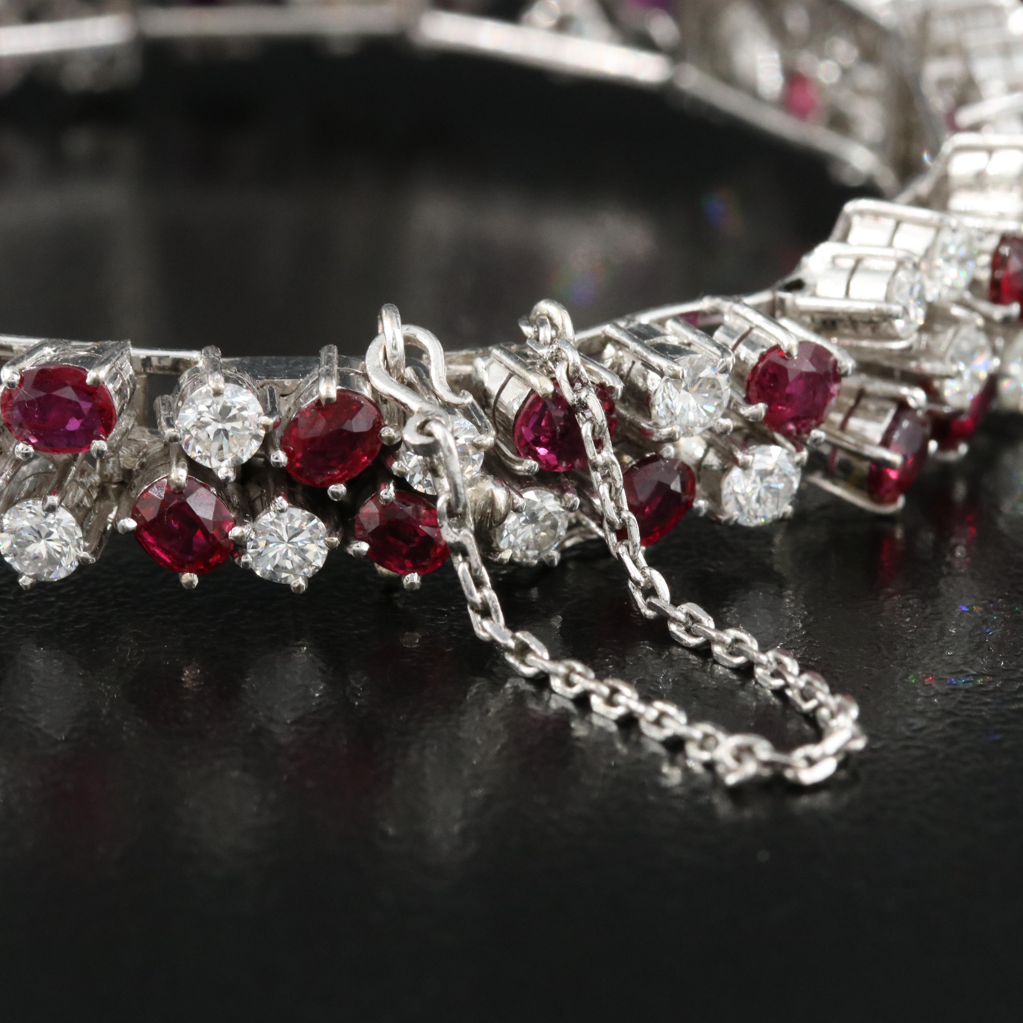 14K 17.25 CTW Ruby and 8.13 CTW Diamond Bracelet