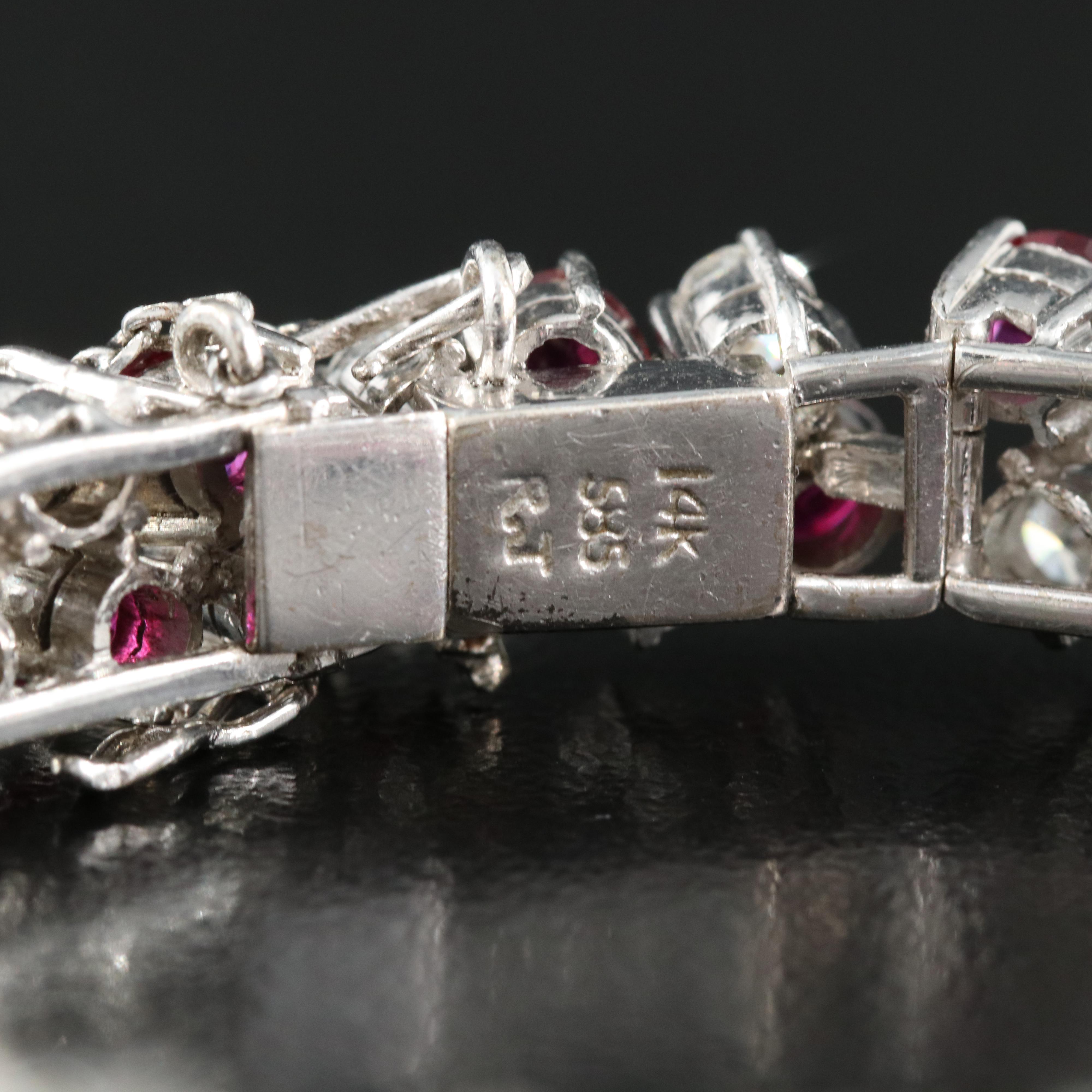 14K 17.25 CTW Ruby and 8.13 CTW Diamond Bracelet