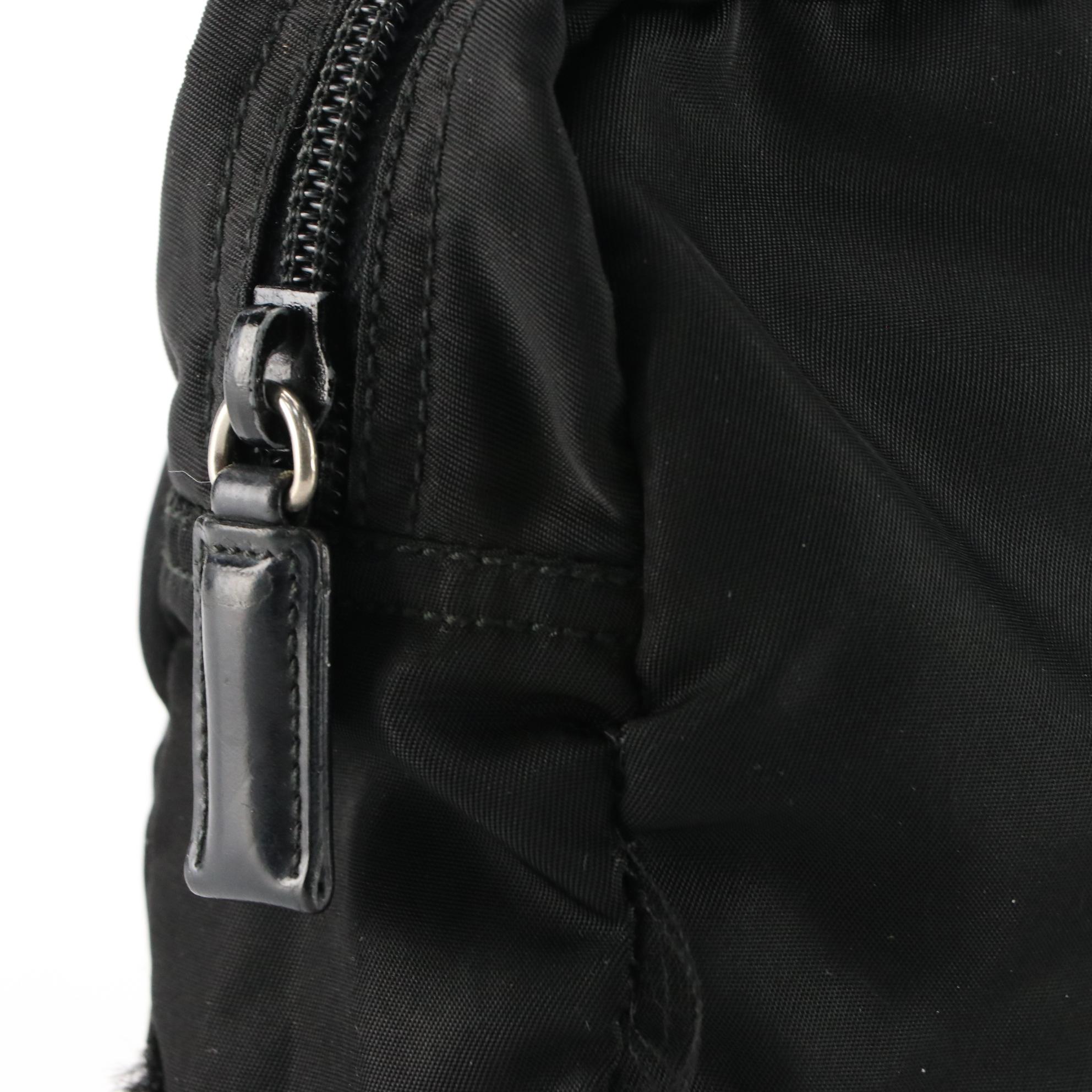 Prada Accessory Pouch in Nylon with Leather Trim