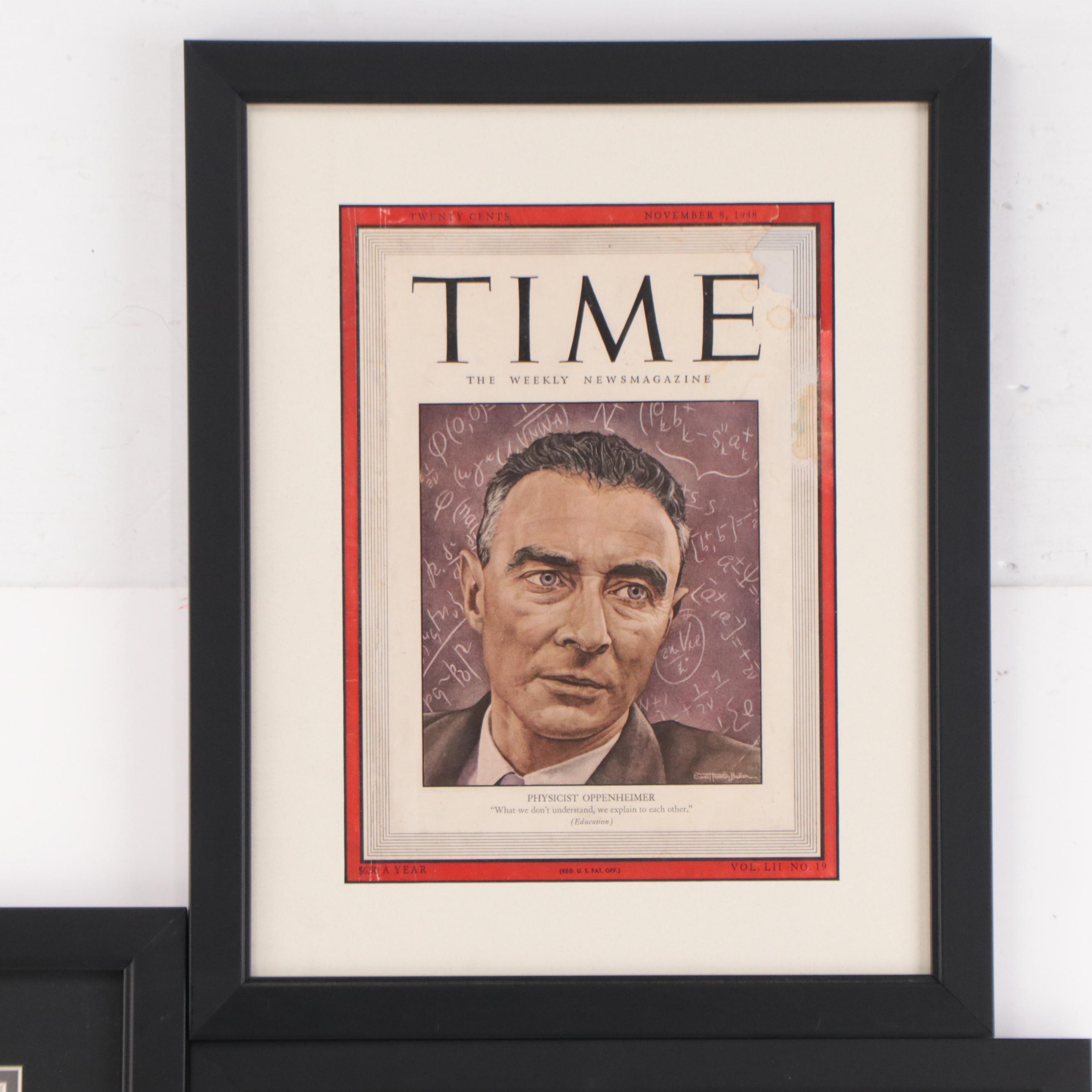 Photomechanical Prints of J. Robert Oppenheimer From "LIFE" and "TIME" and More