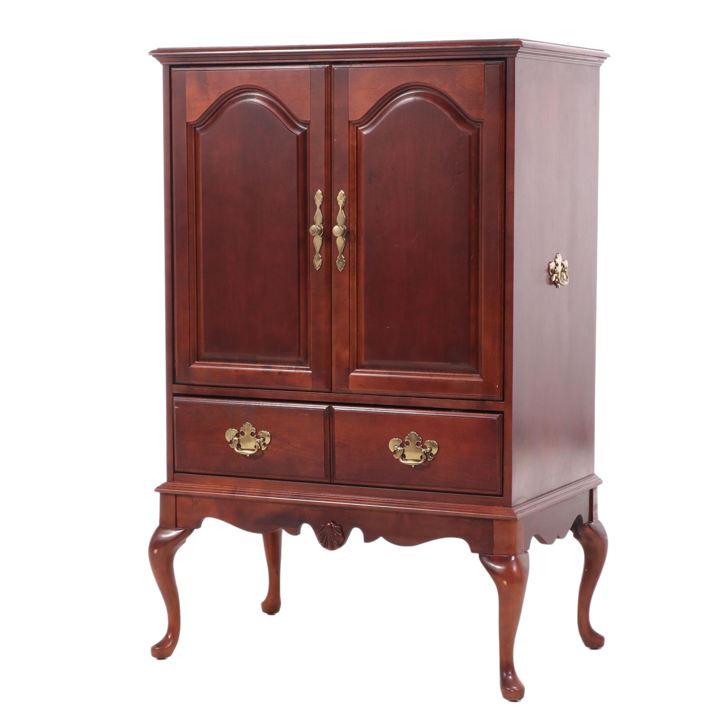Hooker Furniture Queen Anne Style Cherrywood-Stained TV Cabinet