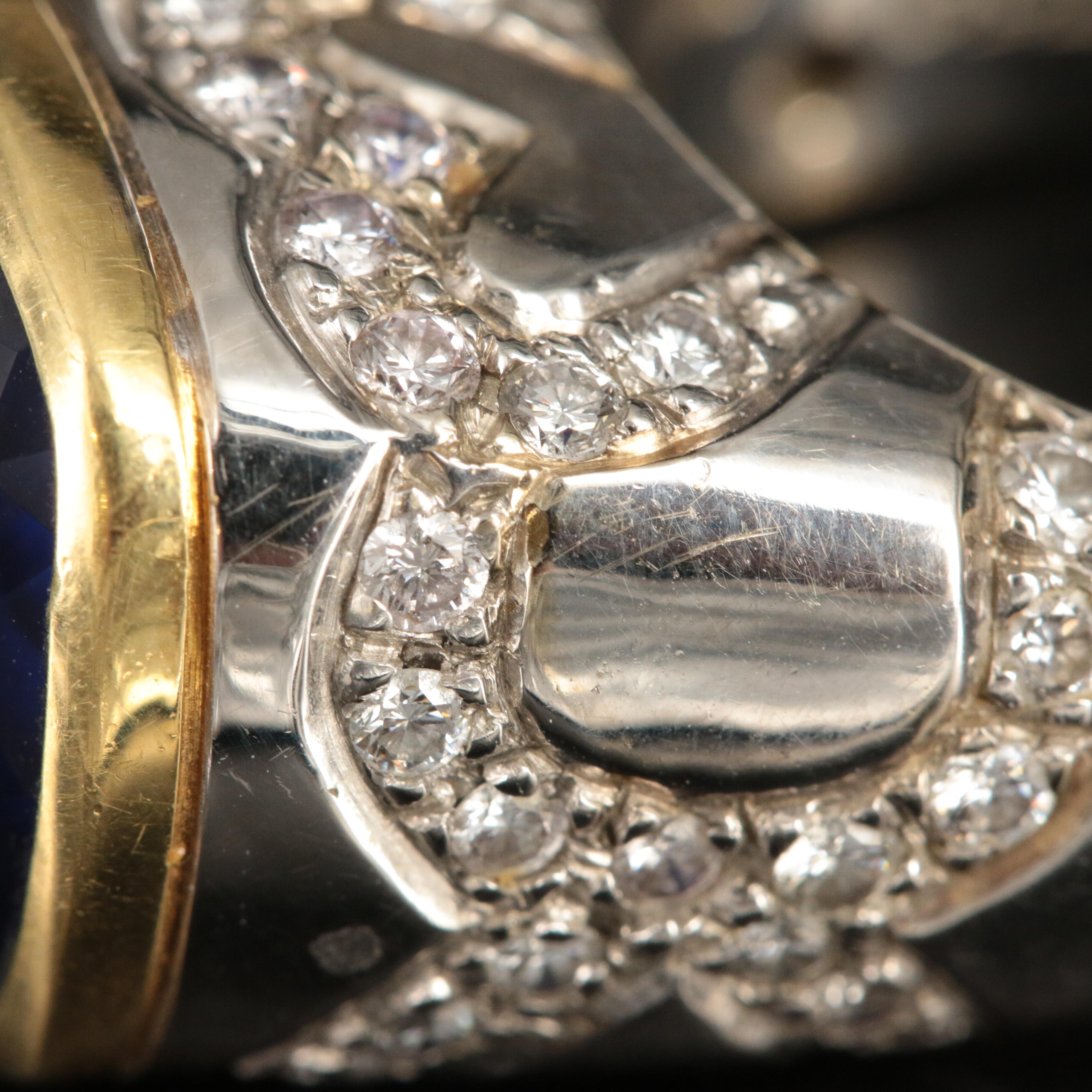 Andrew Sarosi 18K 20.43 CT Tanzanite and 1.15 CTW Diamond Ring