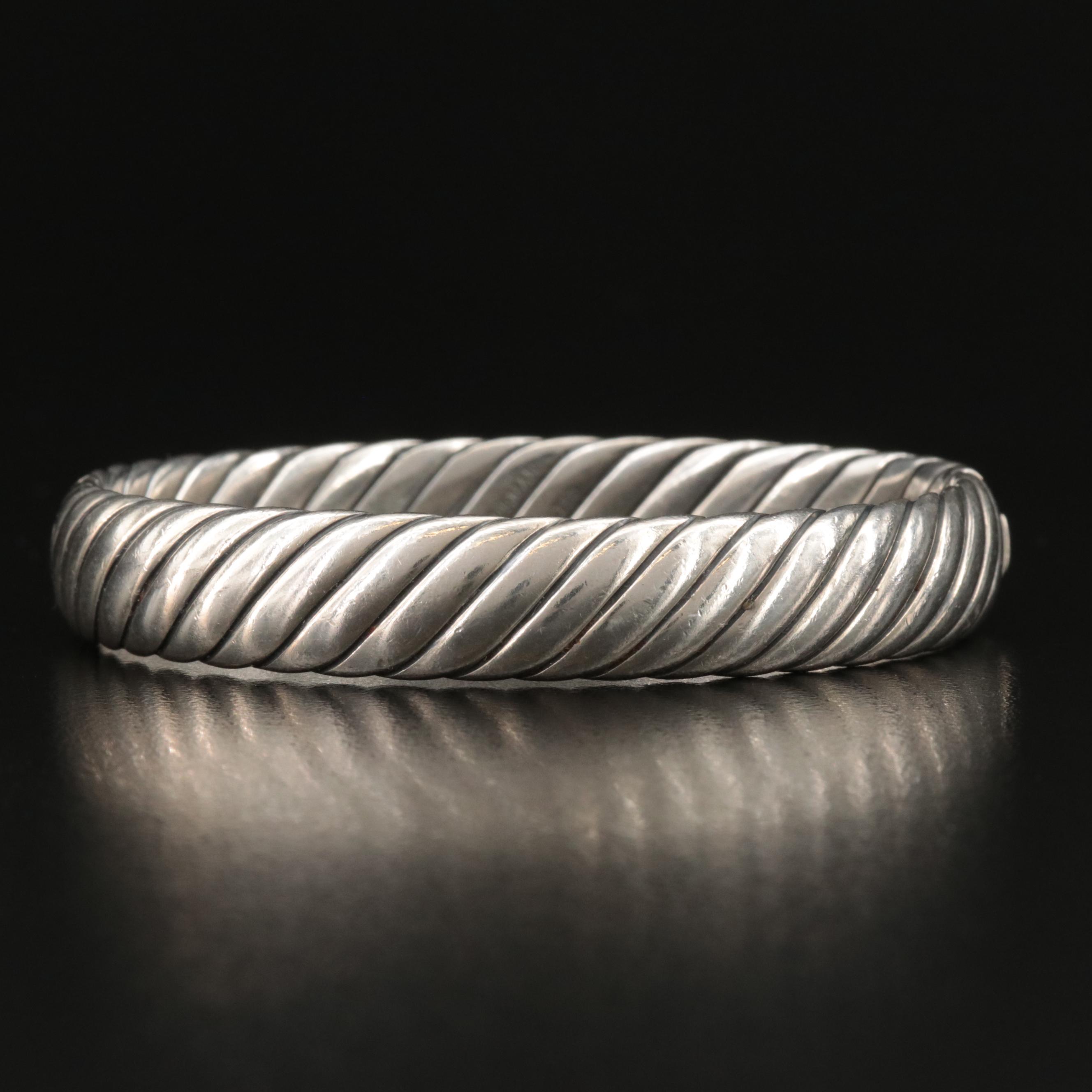 Vintage David Yurman "Sculpted Cable" Sterling Bracelet