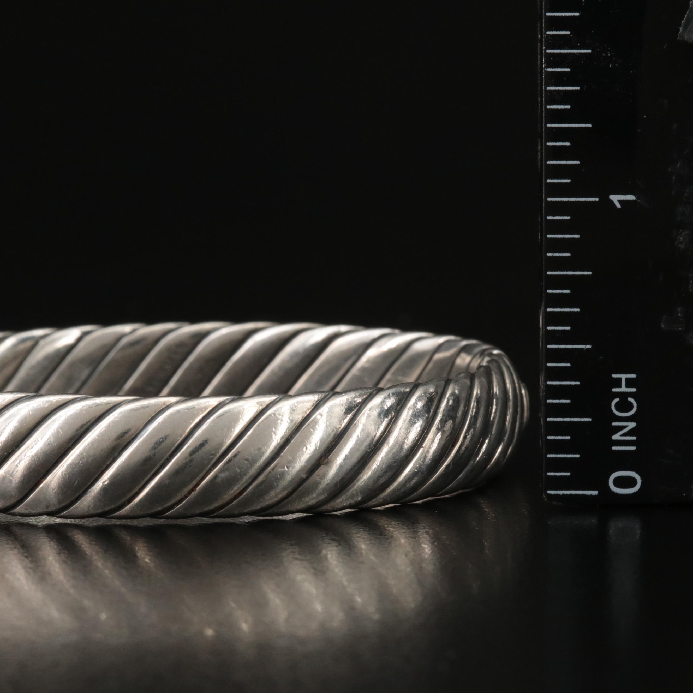 Vintage David Yurman "Sculpted Cable" Sterling Bracelet