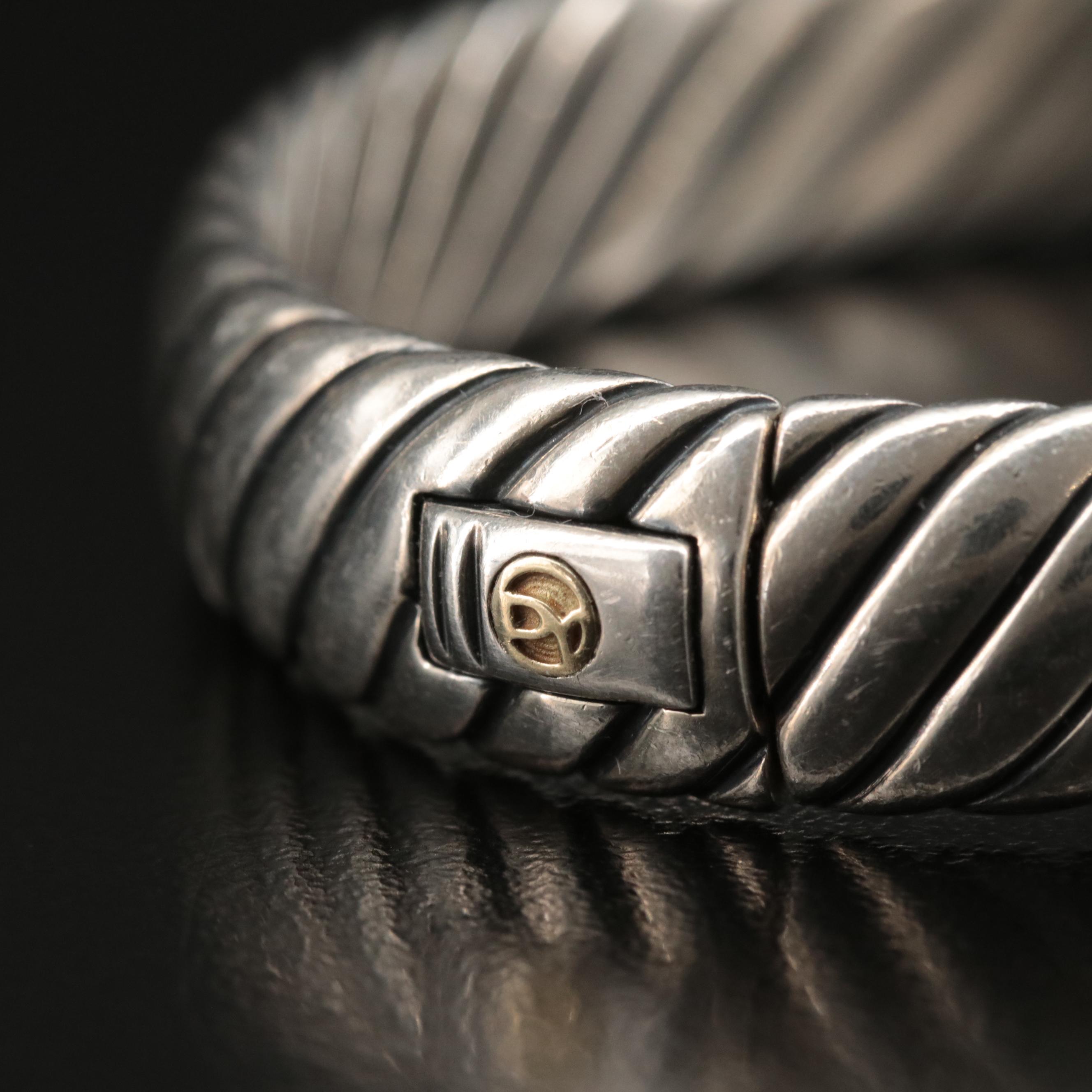 Vintage David Yurman "Sculpted Cable" Sterling Bracelet