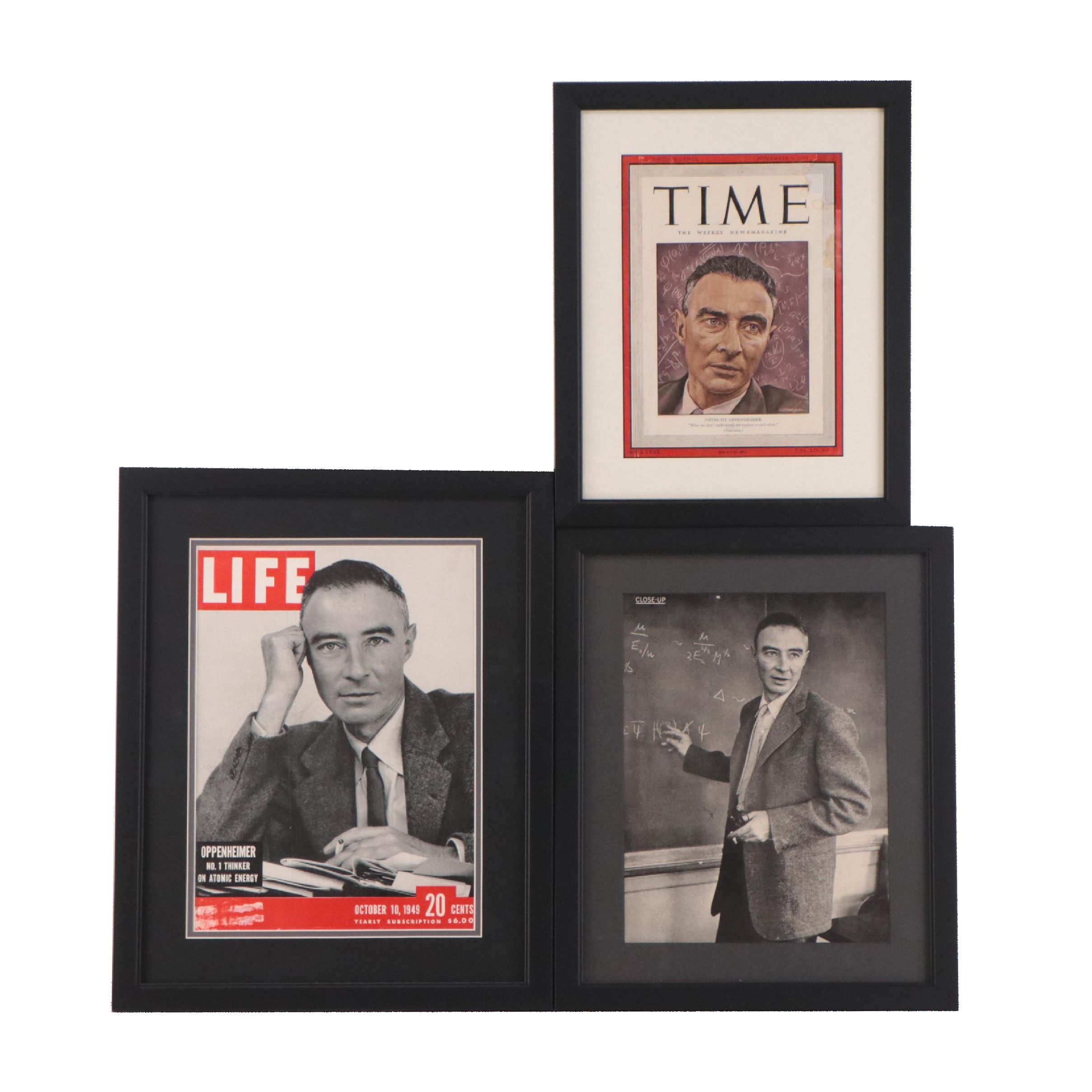 Photomechanical Prints of J. Robert Oppenheimer From "LIFE" and "TIME" and More