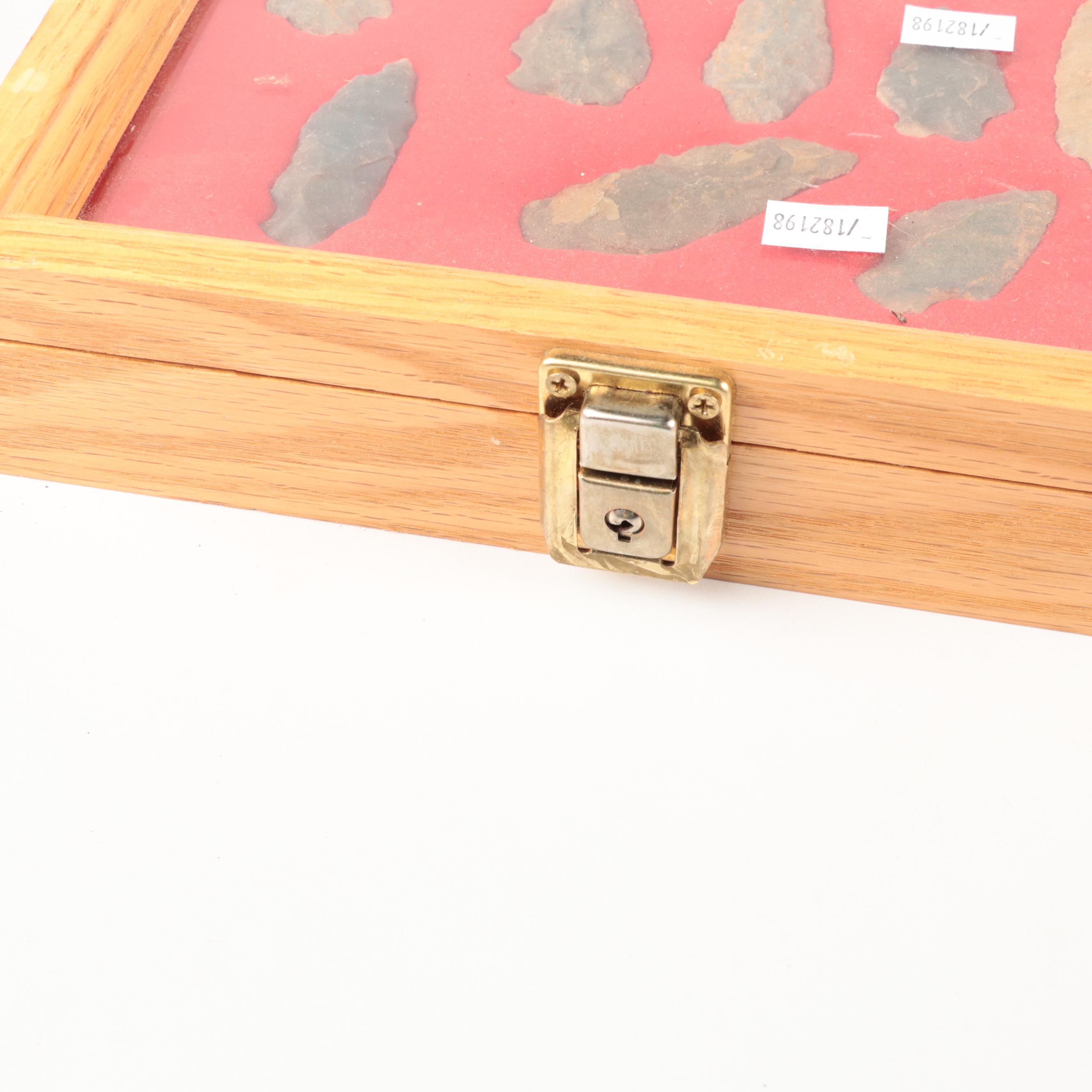 Chert and Flint Knapped Arrowhead Collection