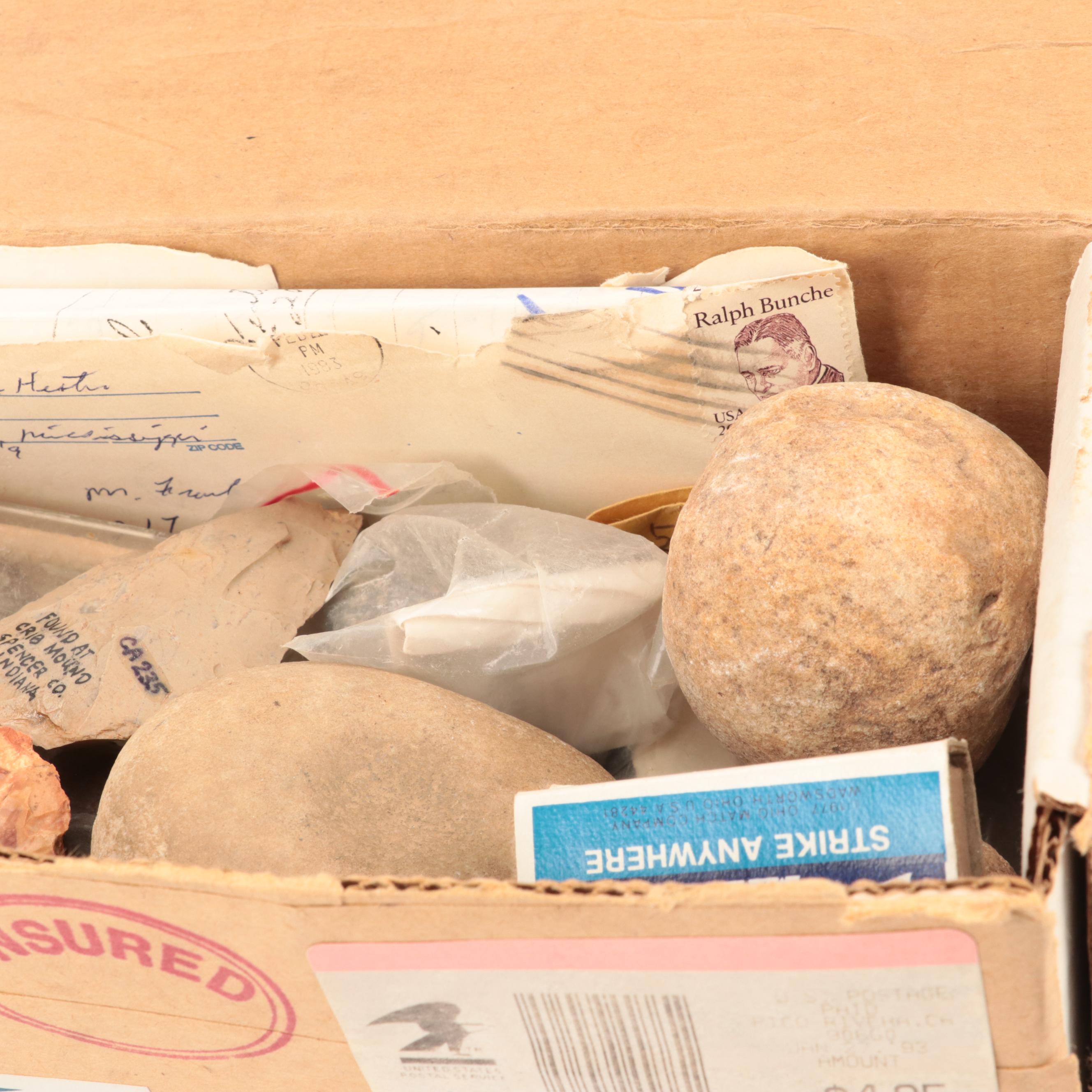 Chert, Flint with Other Points, Grinding Stones, Pottery Disks and More