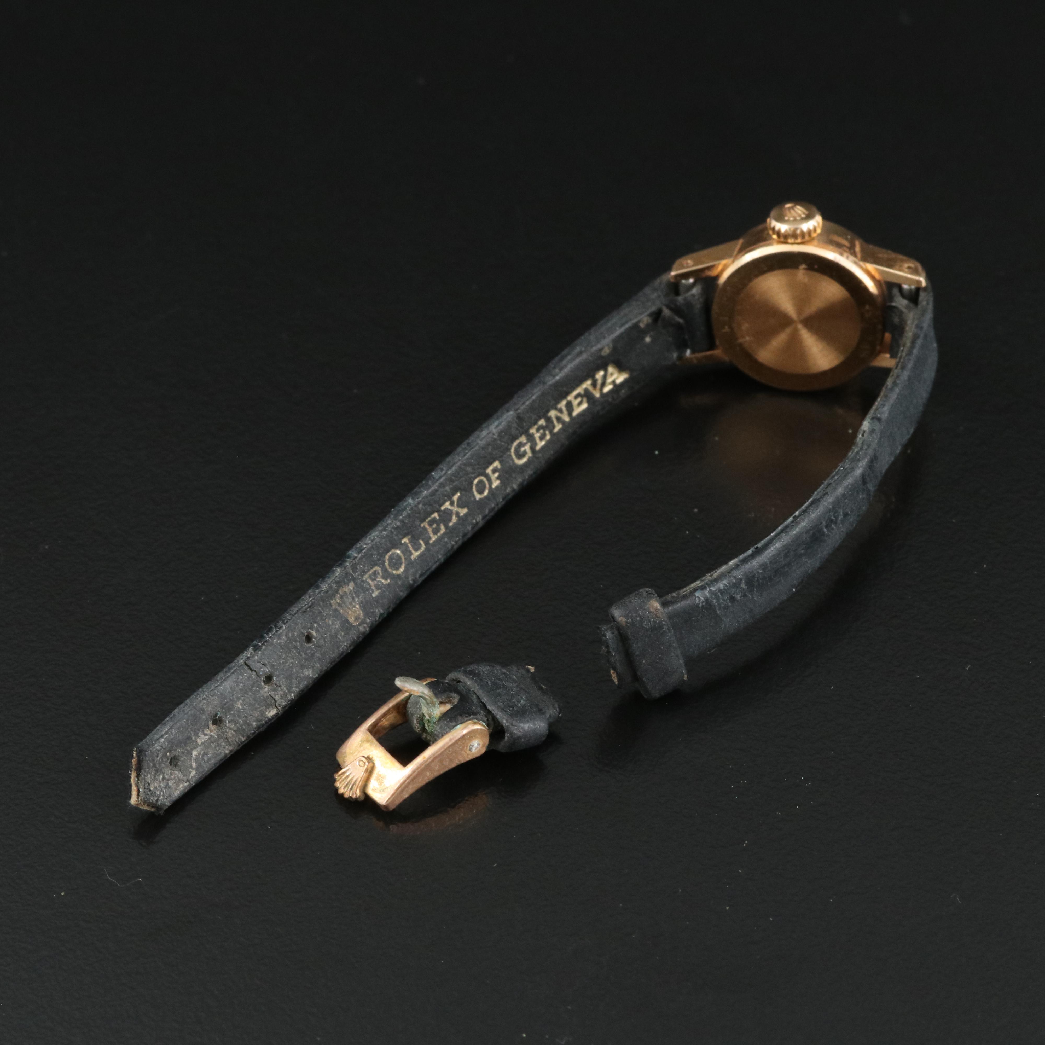 Vintage Rolex Orchid 18K Stem-Wind Watch