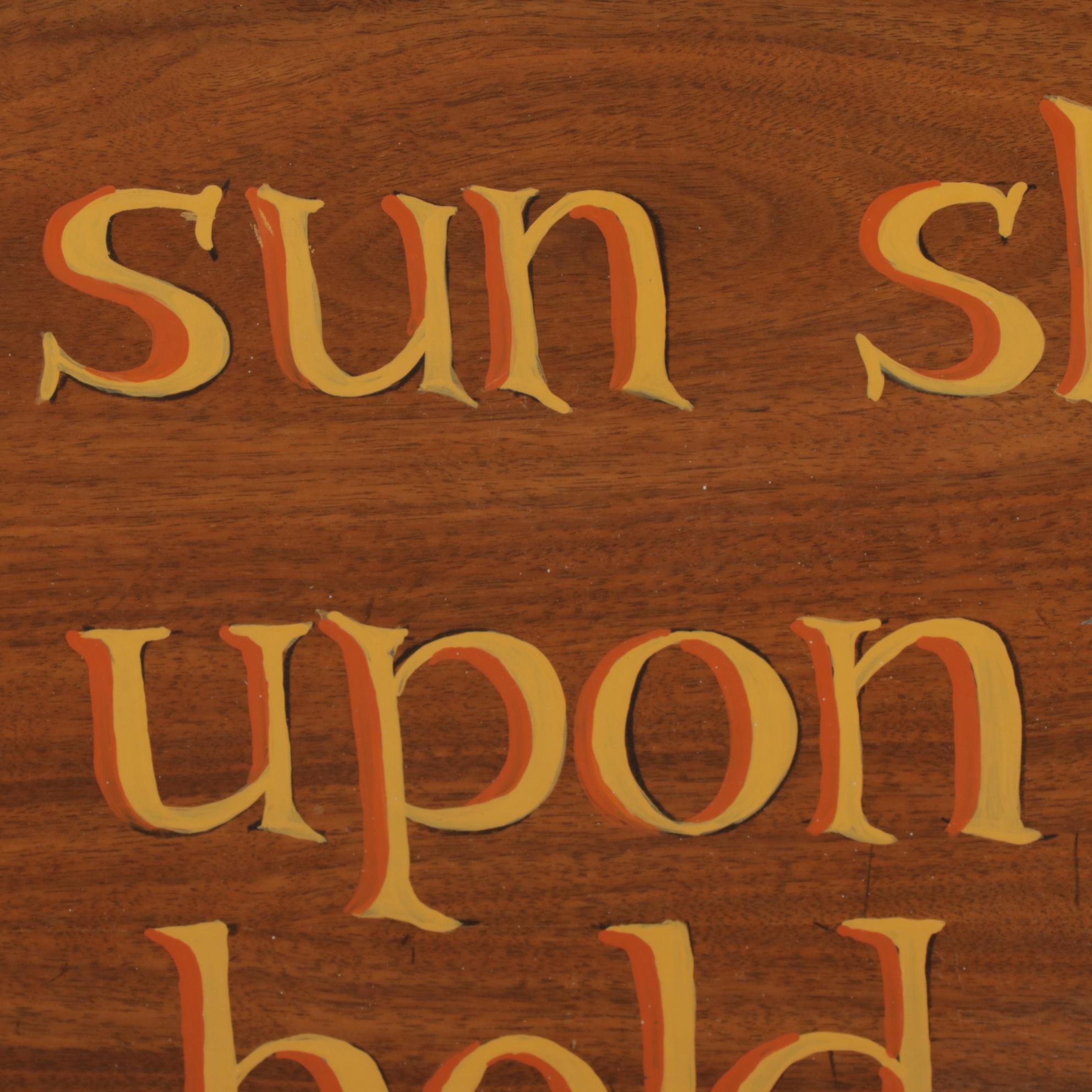 Hand-Painted Traditional Irish Blessing Wooden Plaque, 1975