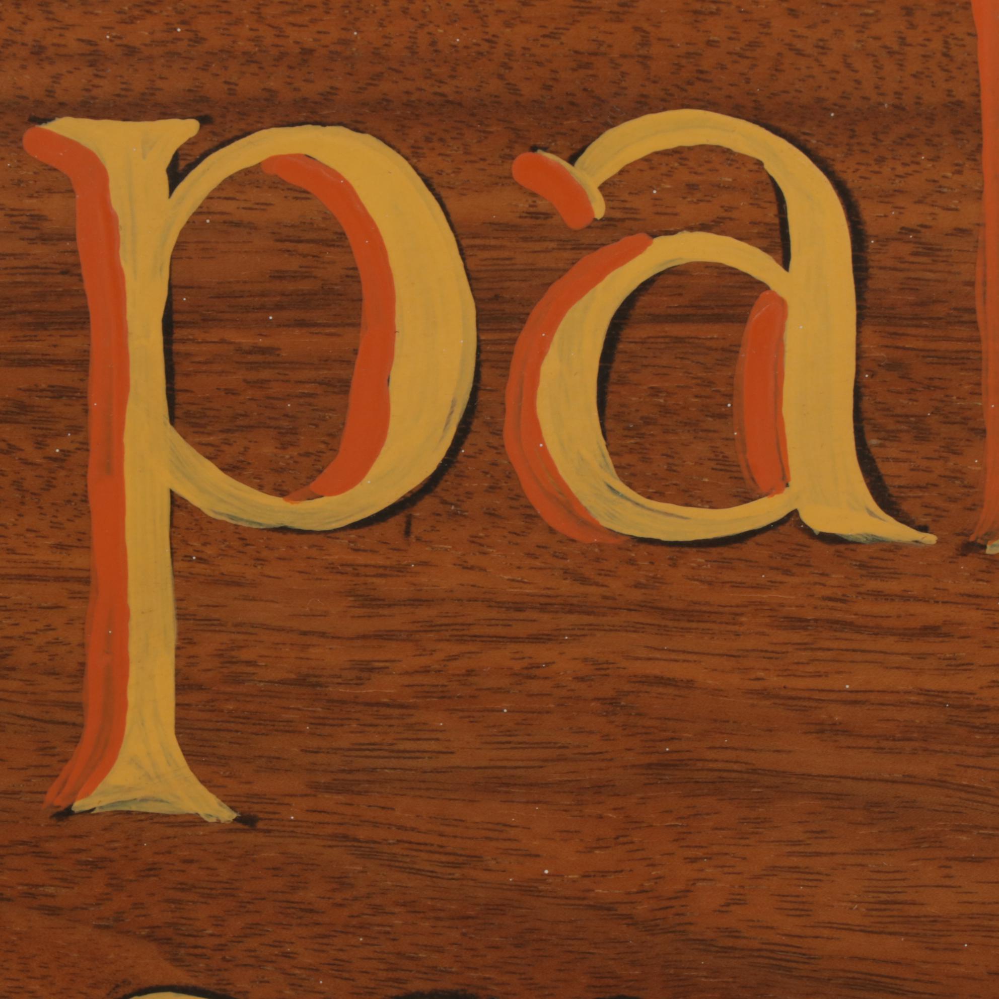 Hand-Painted Traditional Irish Blessing Wooden Plaque, 1975