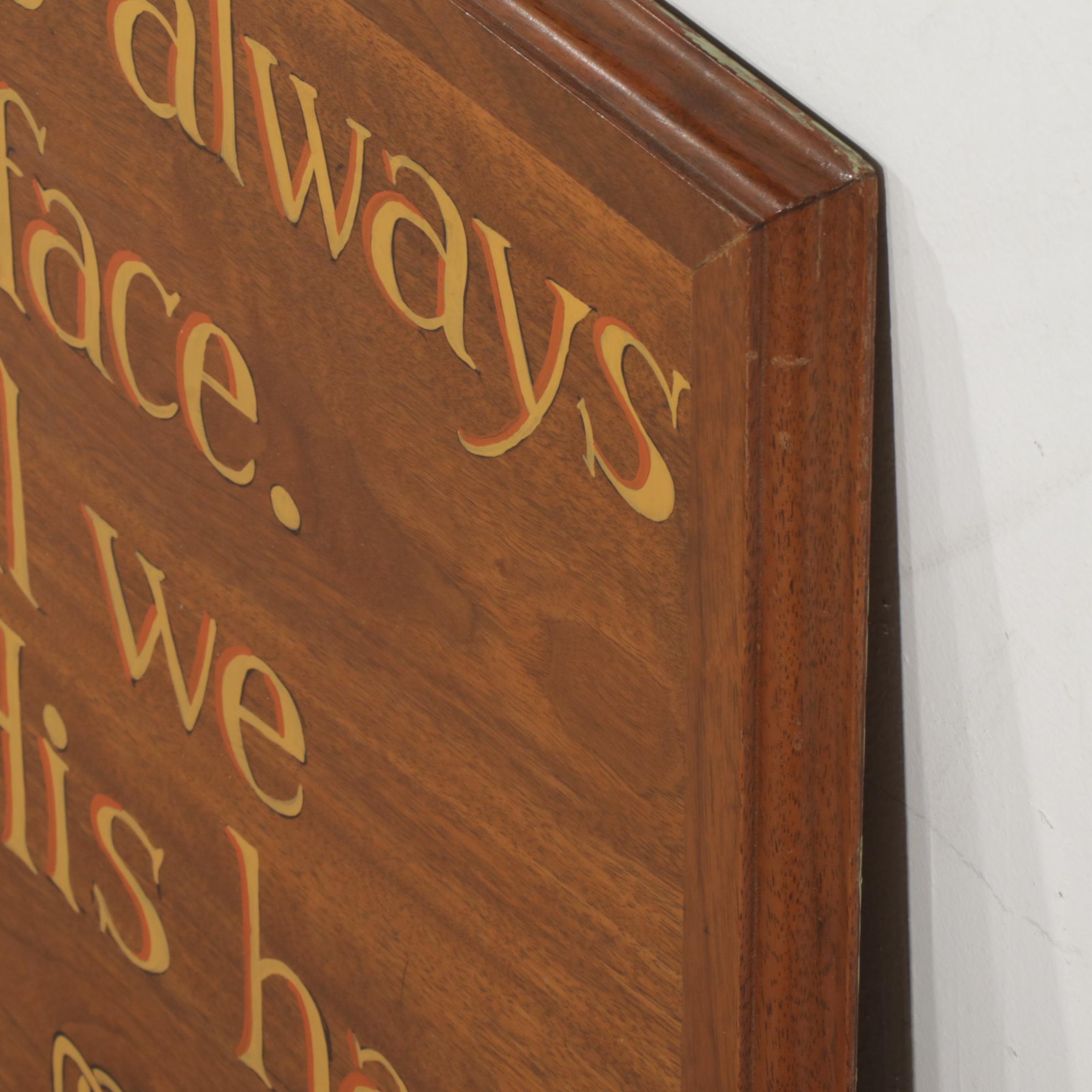Hand-Painted Traditional Irish Blessing Wooden Plaque, 1975