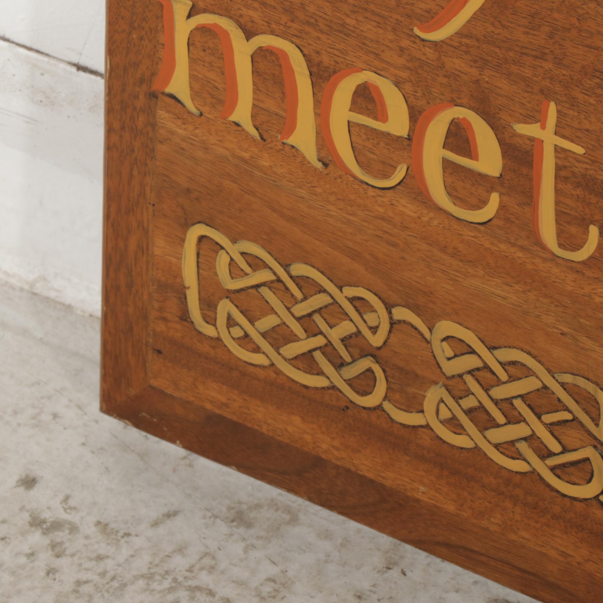 Hand-Painted Traditional Irish Blessing Wooden Plaque, 1975