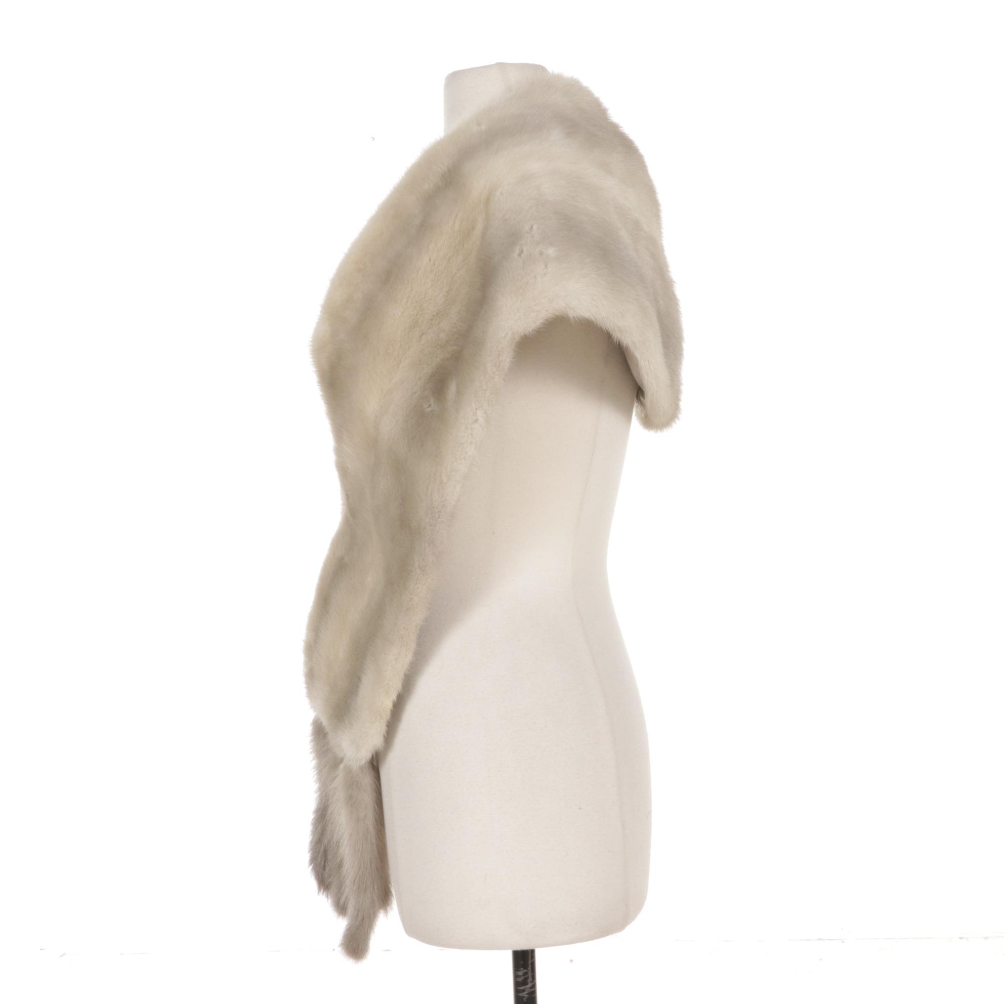 Mink Fur Stole with Tails