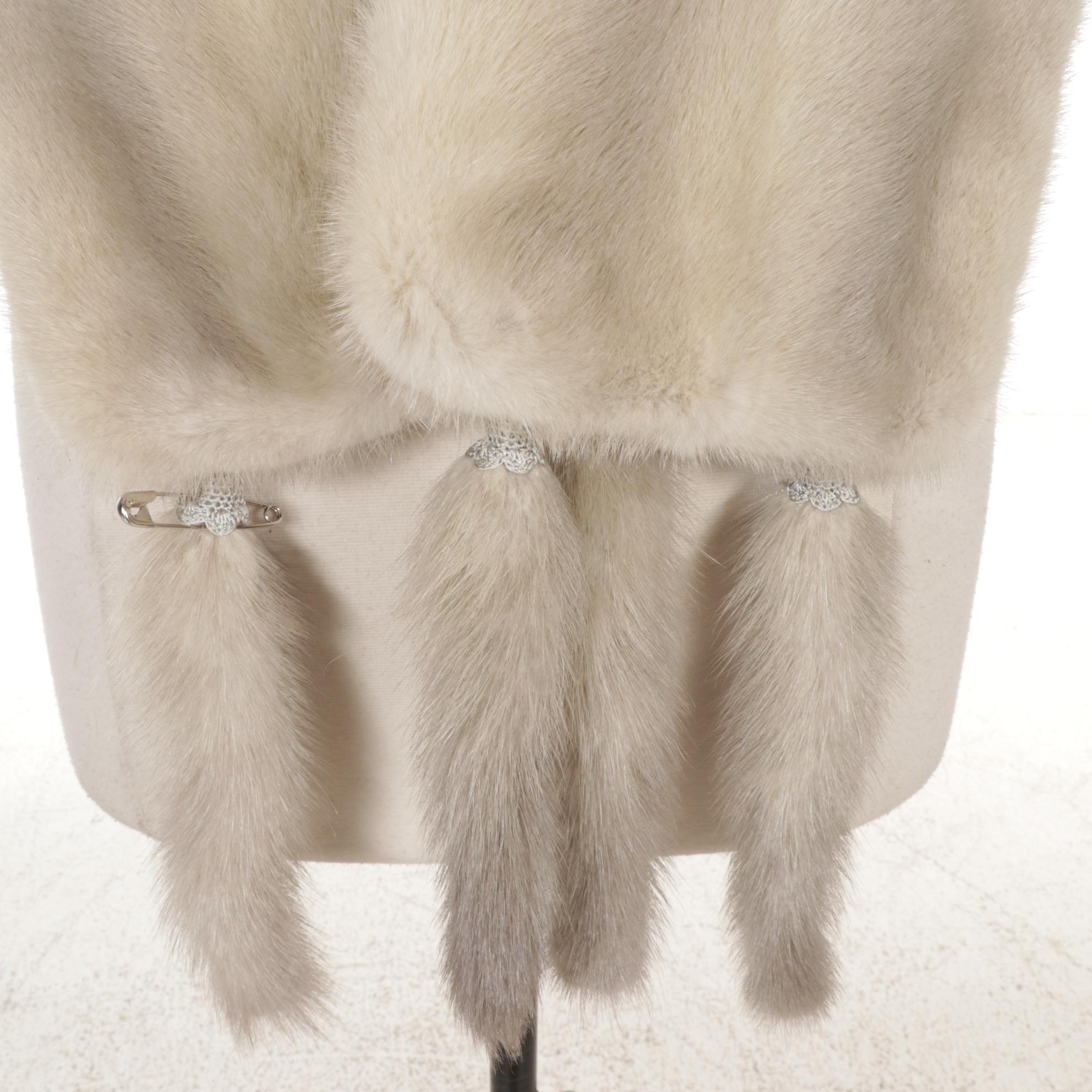 Mink Fur Stole with Tails