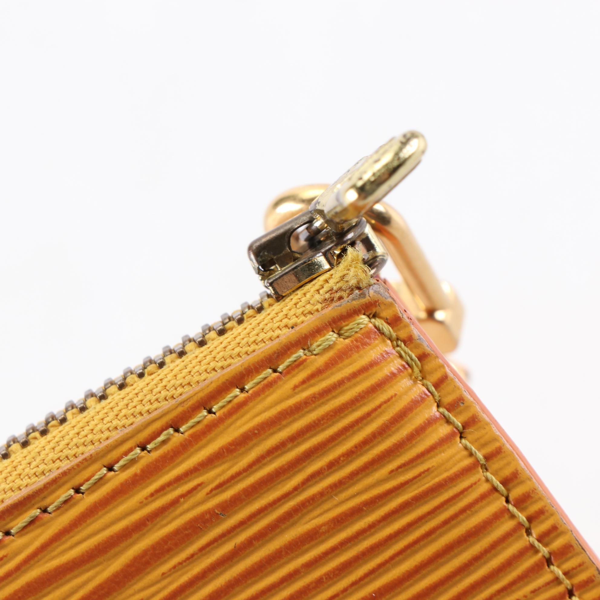 Louis Vuitton Zip Pouch in Tassil Yellow Epi Leather