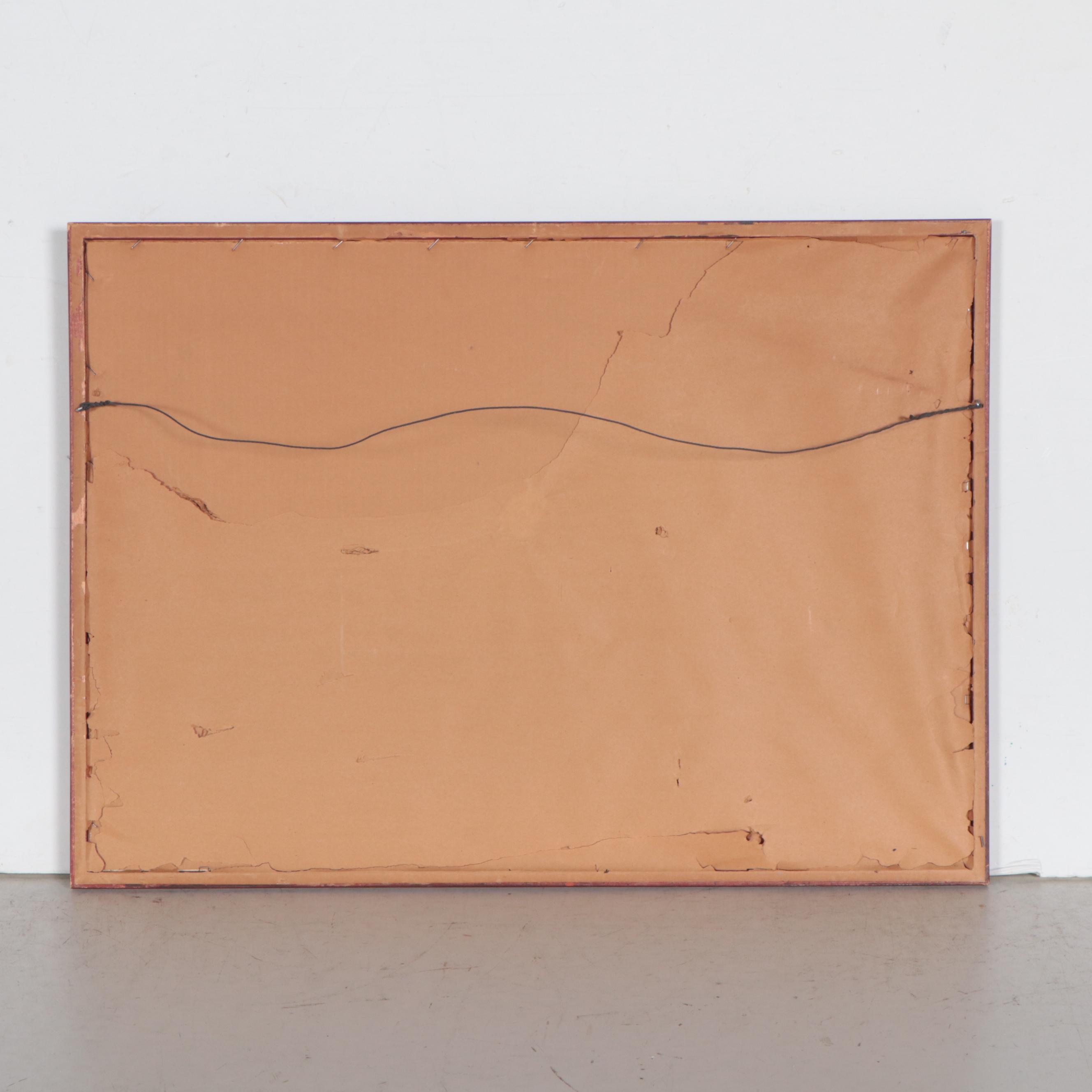 Shalom Moskovitz Israeli Folk Art Lithograph "Abraham and the Nine Kings"