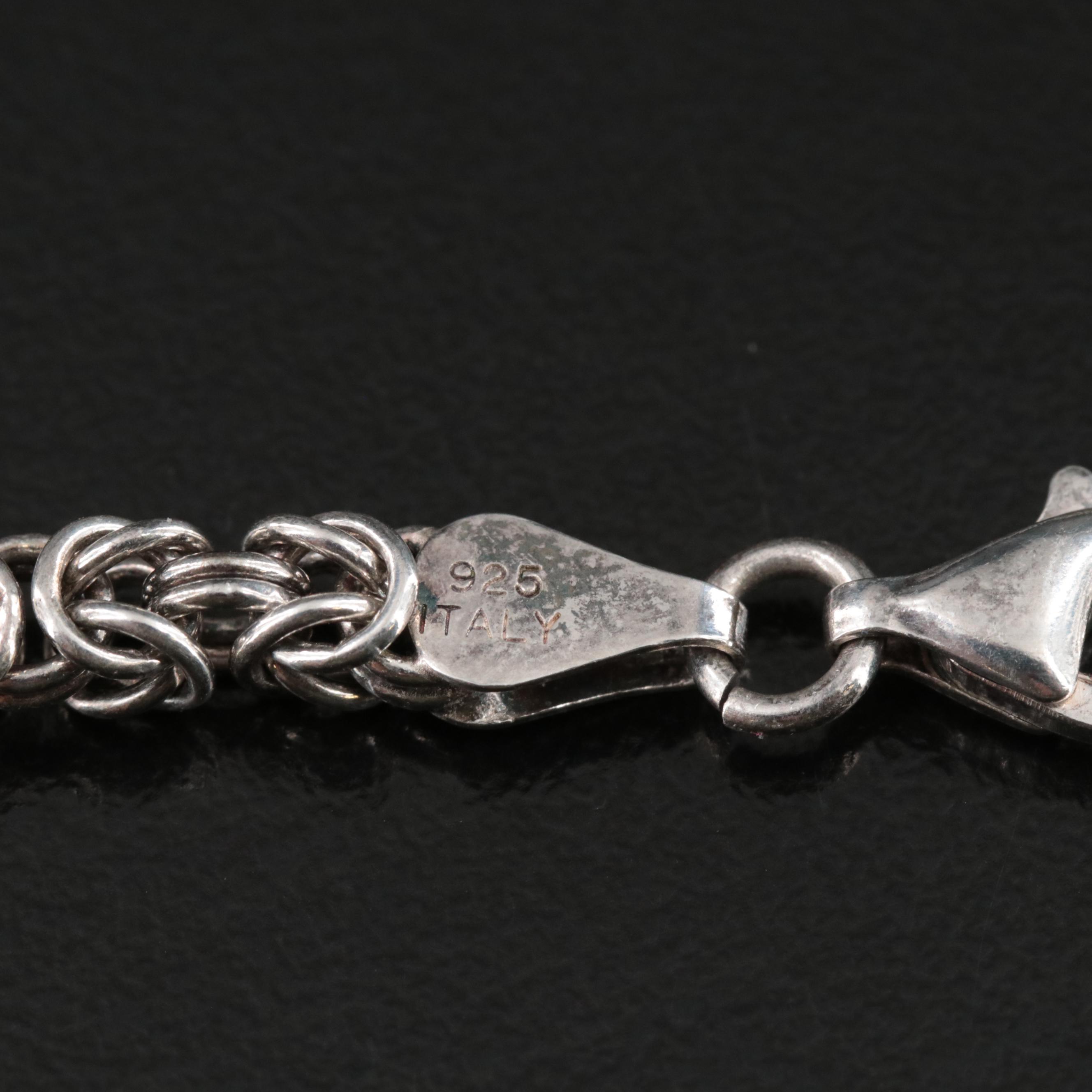 Italian Sterling Byzantine Chain Necklace