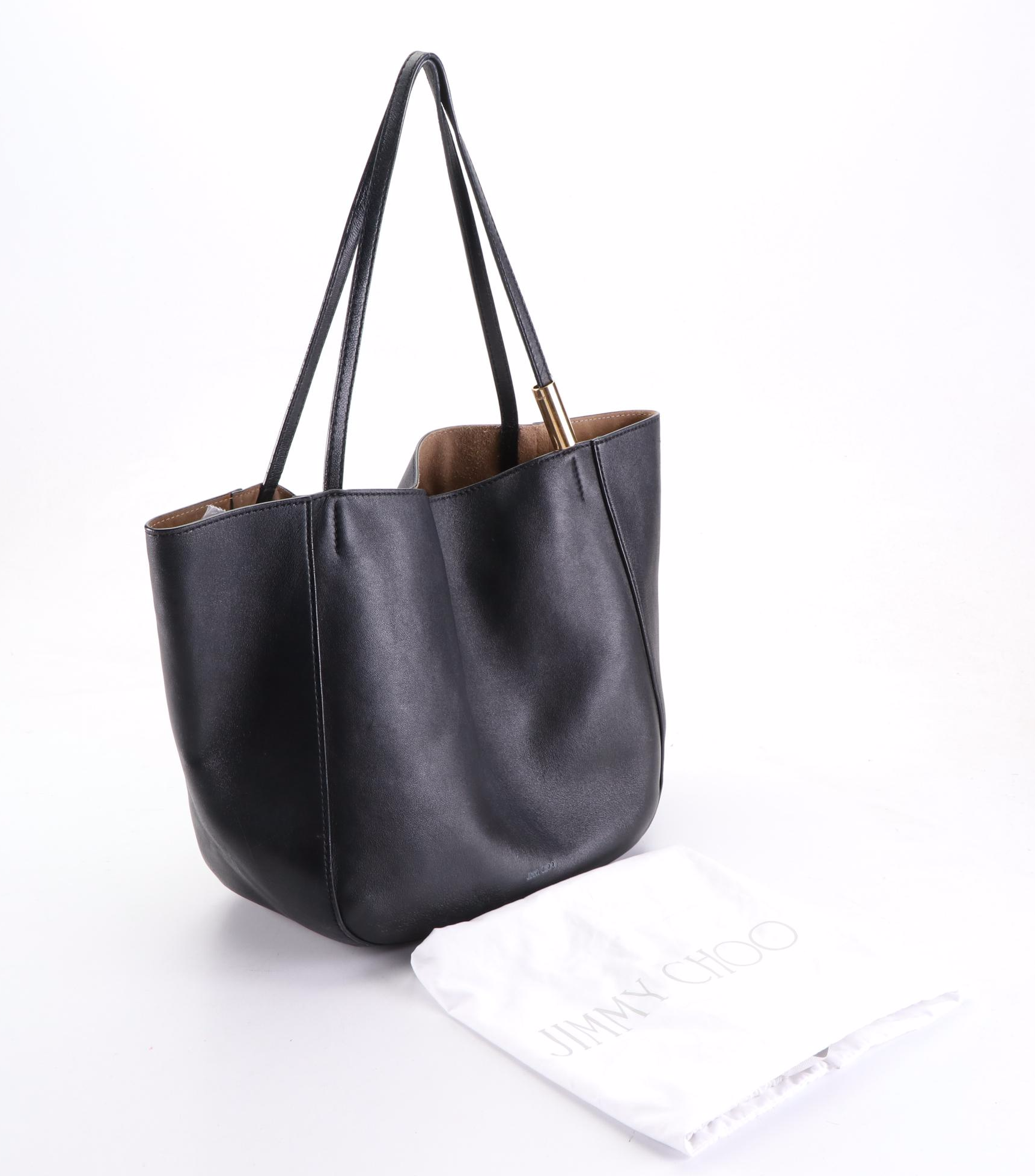 Jimmy Choo Tote Bag in Black Leather