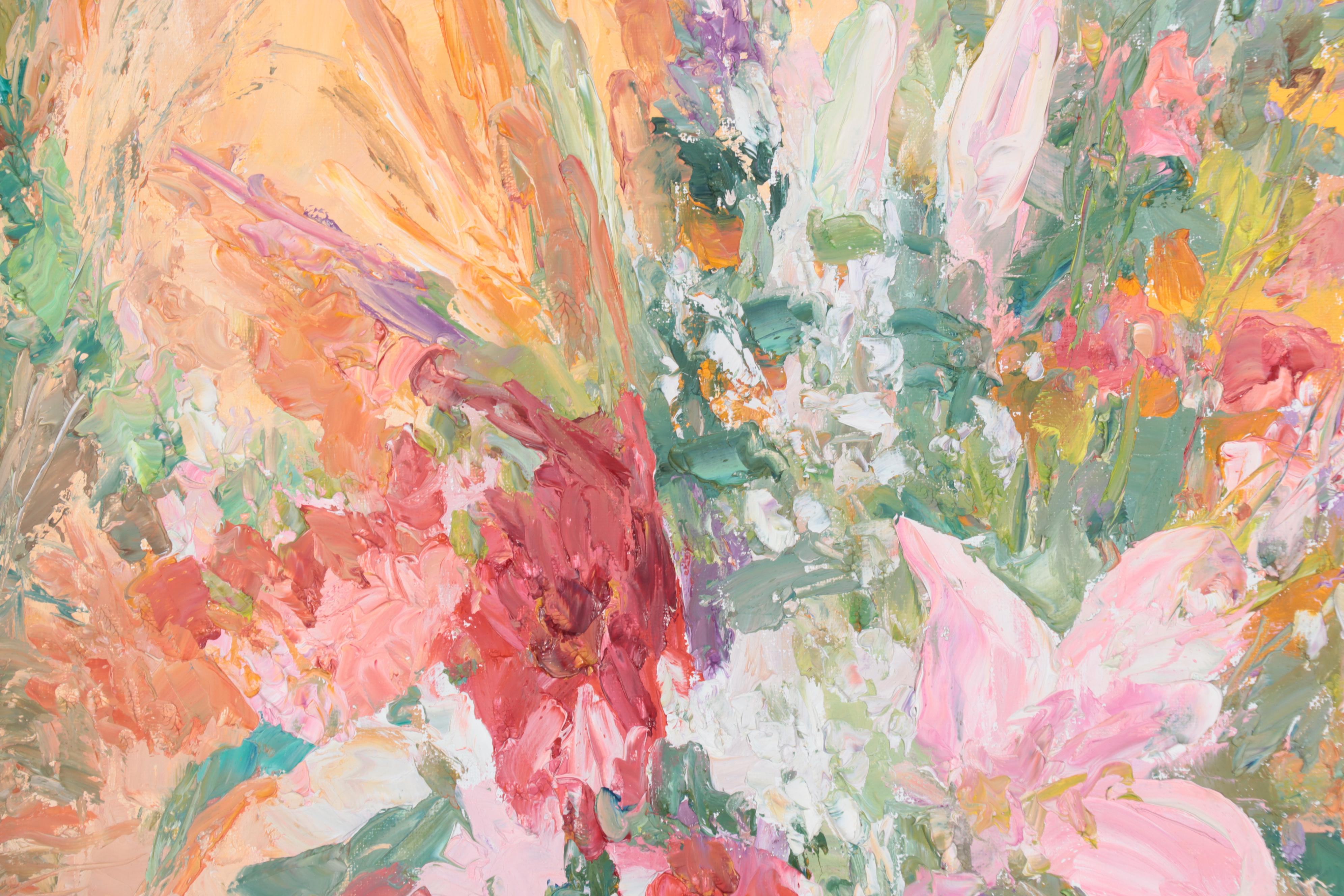 Henrietta Milan Impasto Oil Painting of "Elements of Contentment"