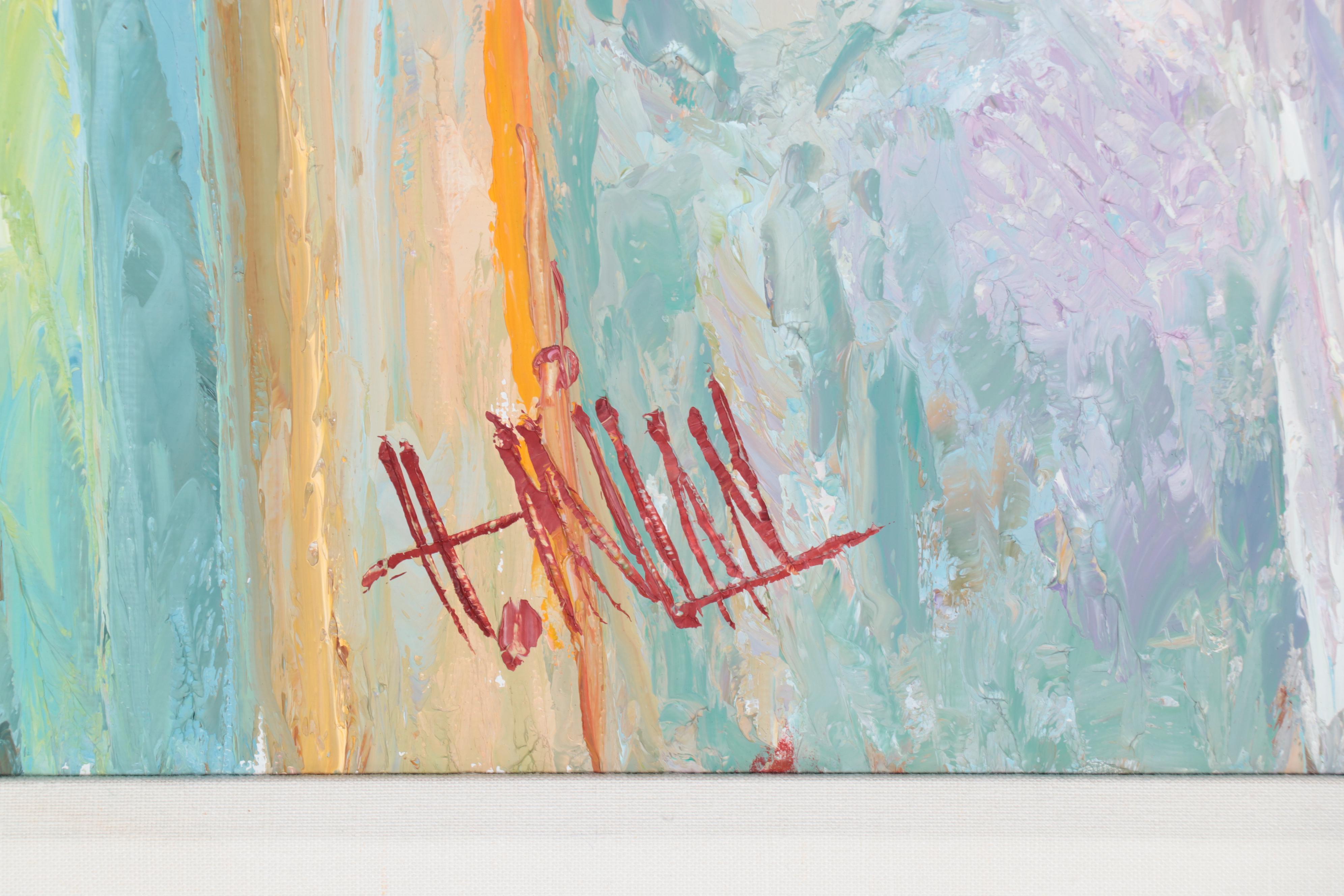 Henrietta Milan Impasto Oil Painting of "Elements of Contentment"