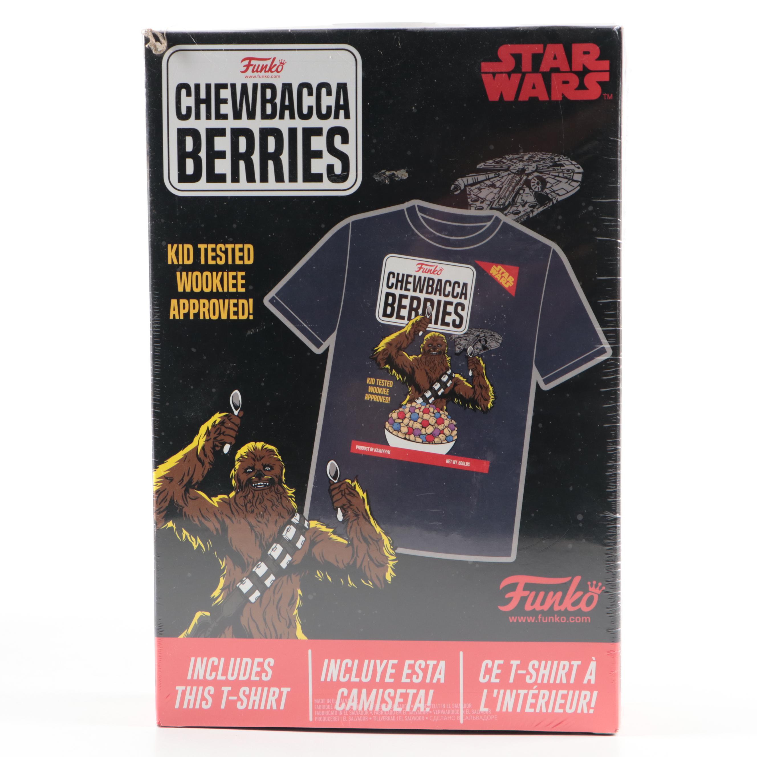 Sealed Star Wars Greedo's and Chewbacca Berries Funko T-Shirts