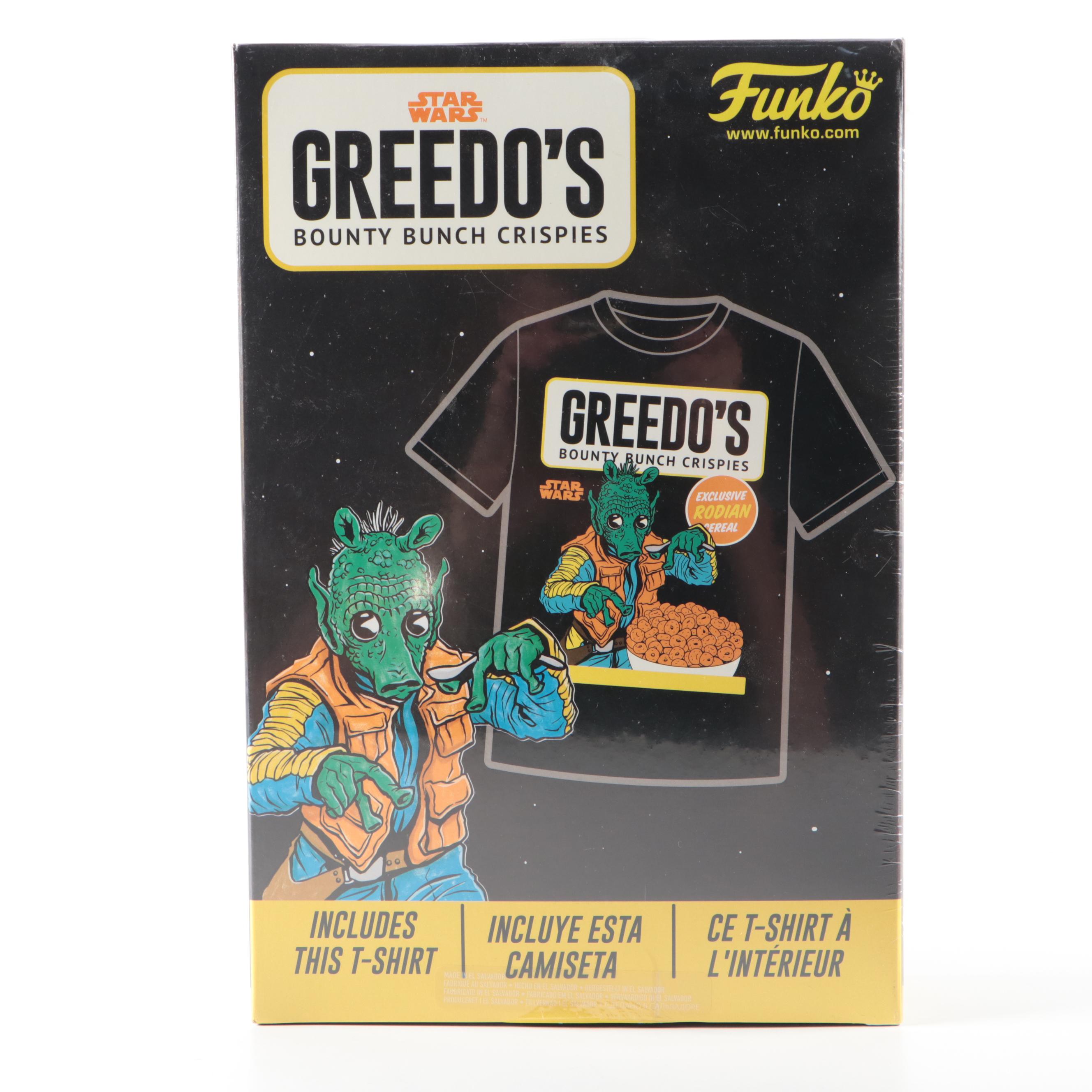 Sealed Star Wars Greedo's and Chewbacca Berries Funko T-Shirts