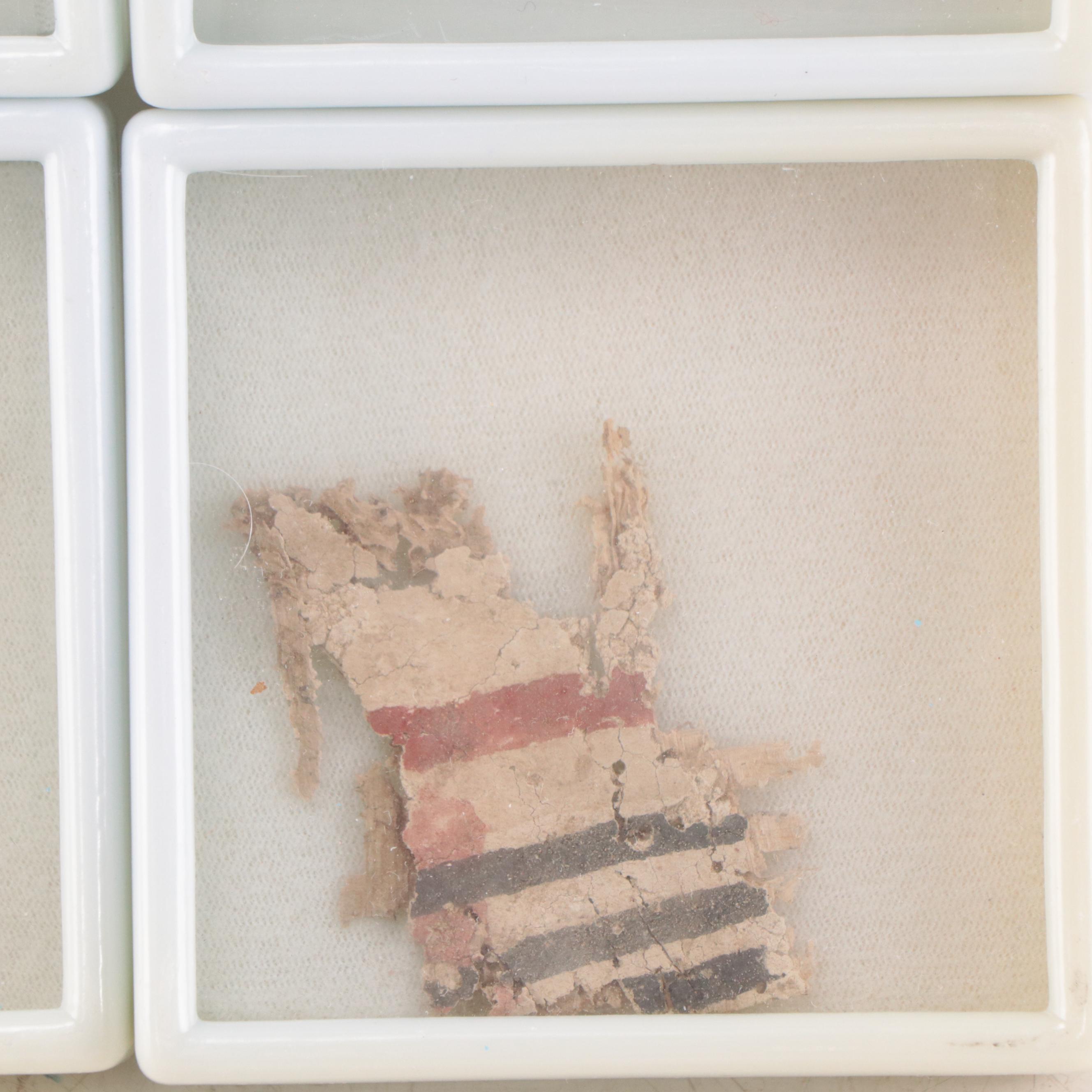 Ancient Egyptian Demotic or Greek Script Papyrus Fragments